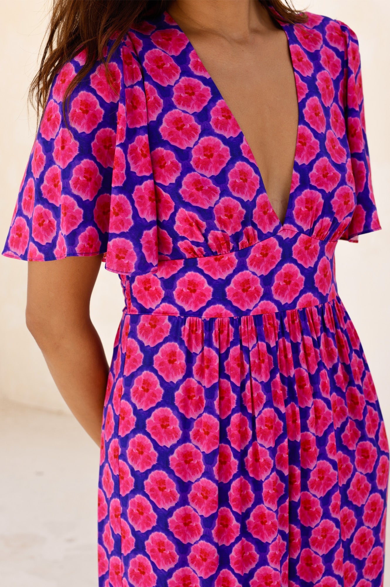 Sylvie EcoVero™ Dress | Blue/Pink