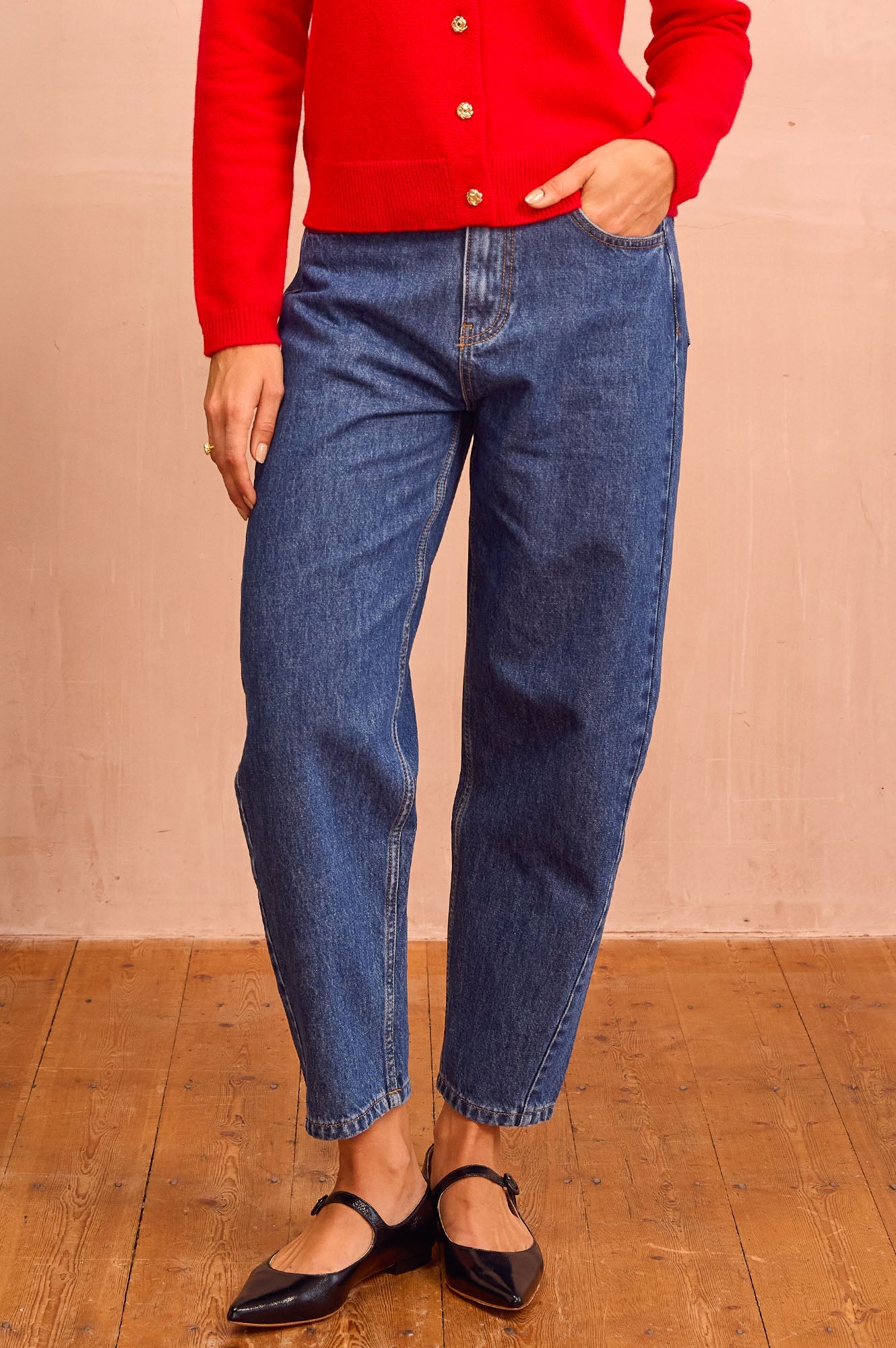 Organic Cotton Barrel Jean | Mid Wash