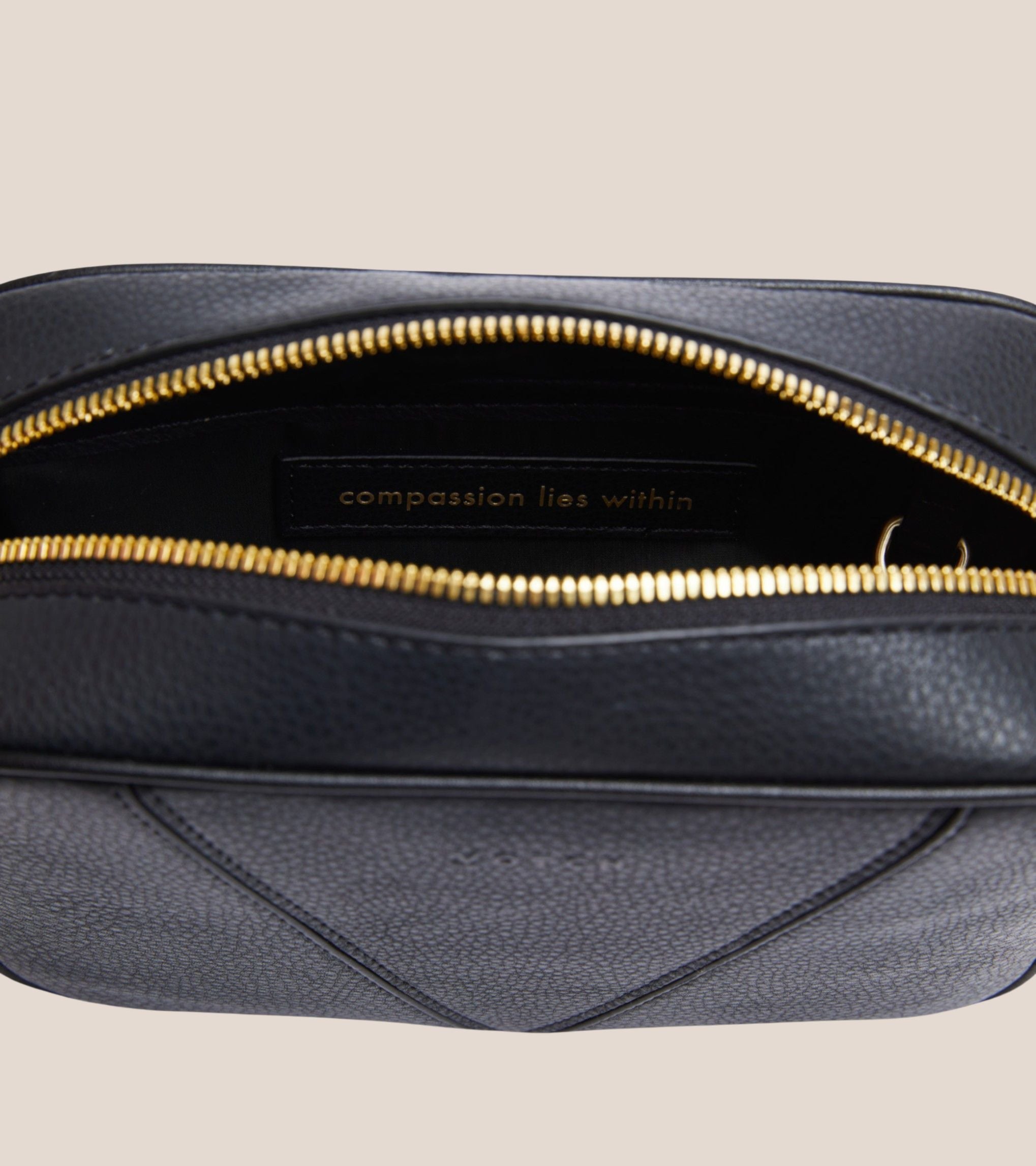 Silvie Vegan Bio-Based Bamboo Dual-Look Bamboo Crossbody Bag in Black