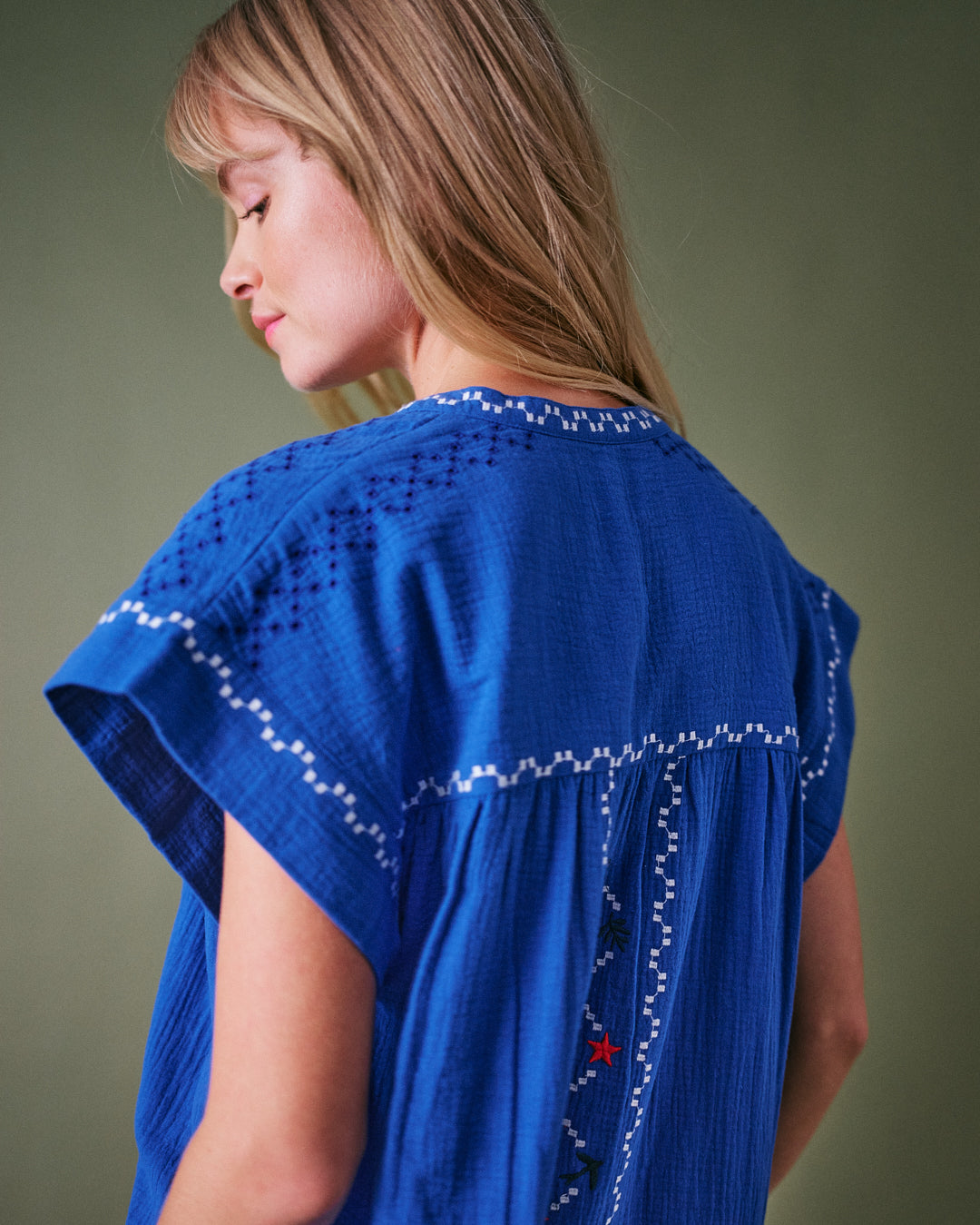 Coves Embroidered Top