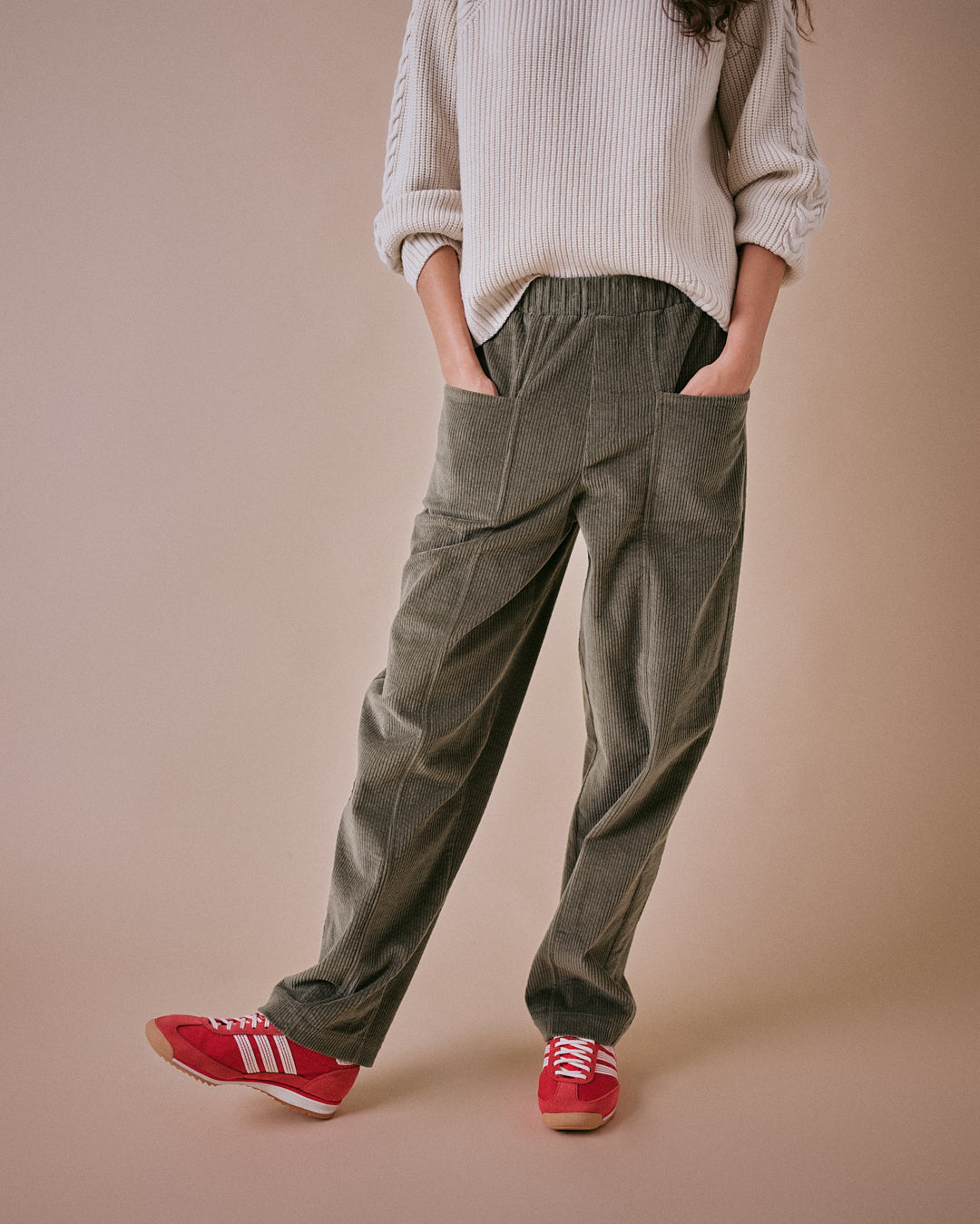 Cord Barrel Leg Trouser