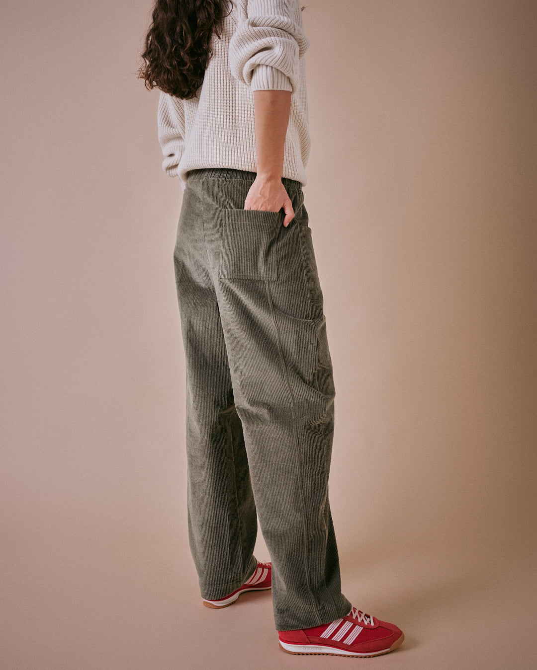 Cord Barrel Leg Trouser