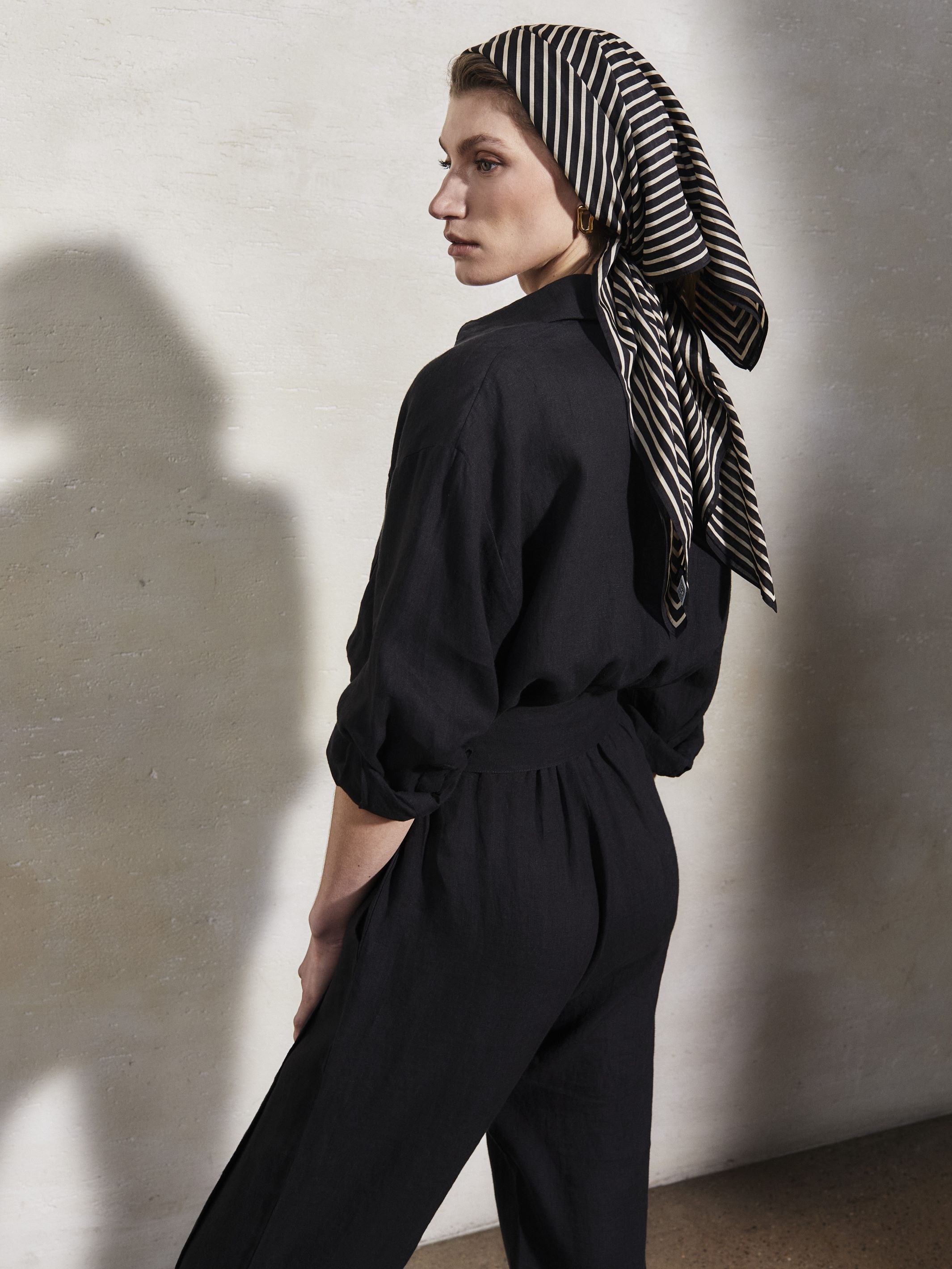 HEPBURN - Caviar Linen Boiler Suit