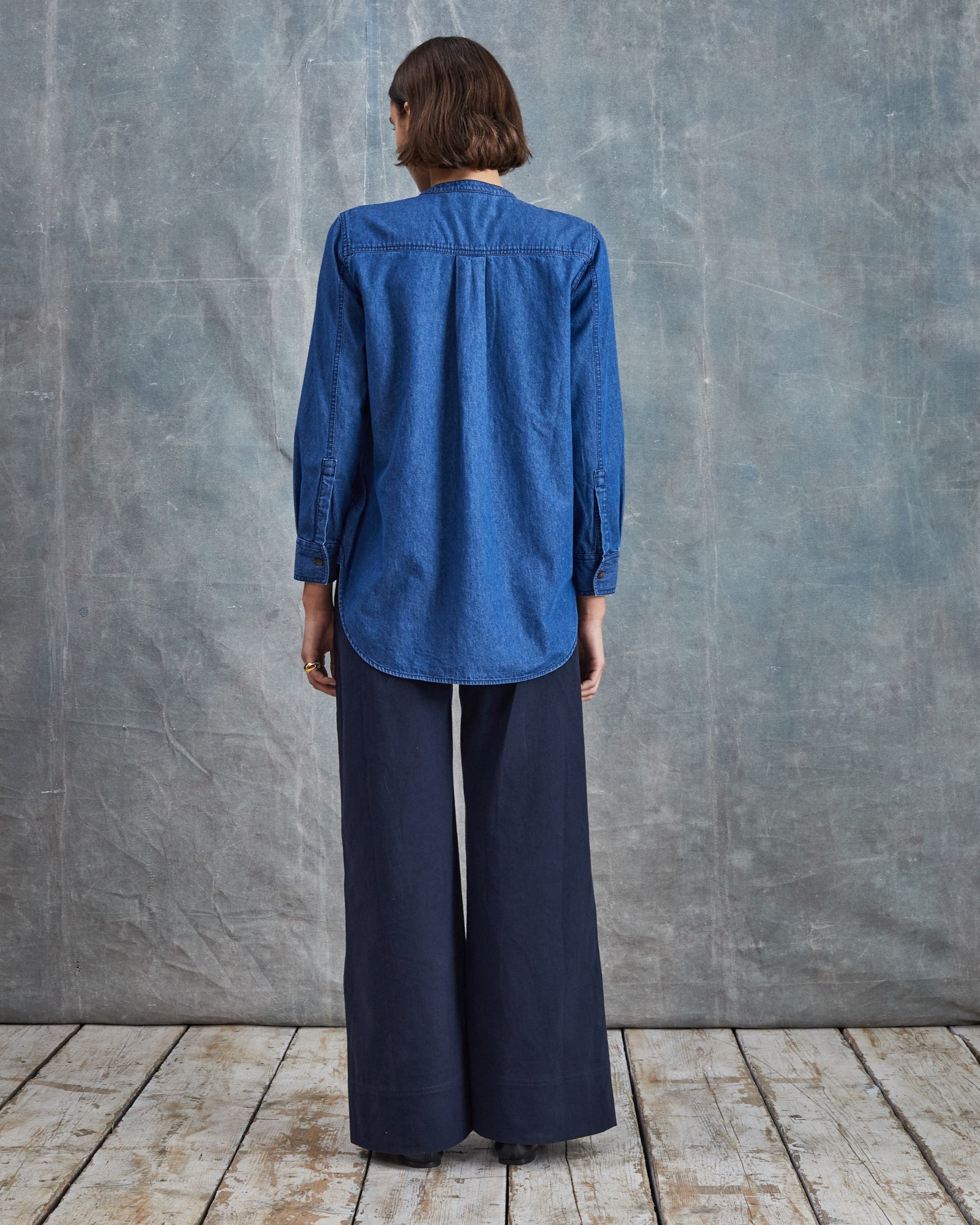 Tuxedo Shirt - Mid-Blue Denim