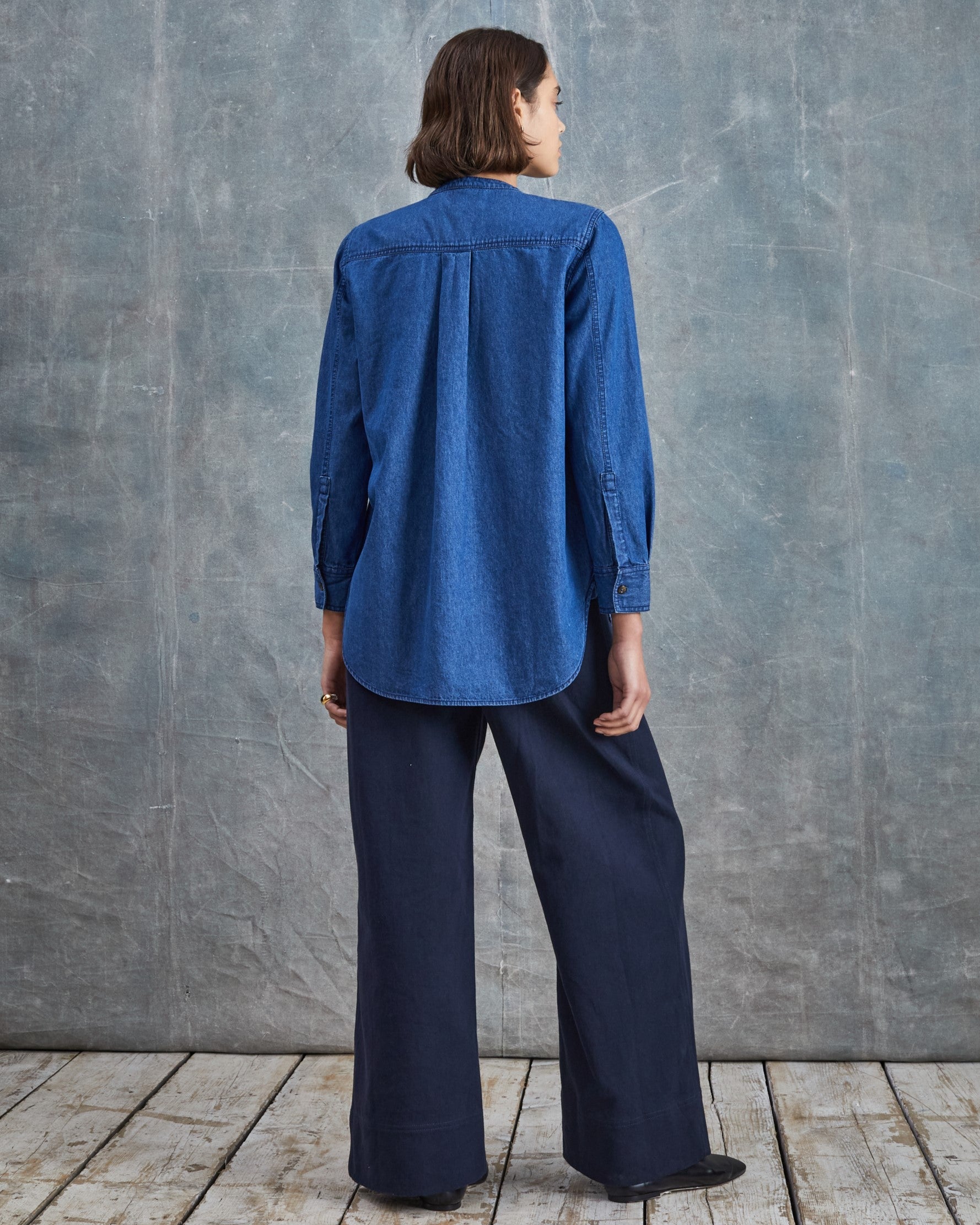 Tuxedo Shirt - Mid-Blue Denim