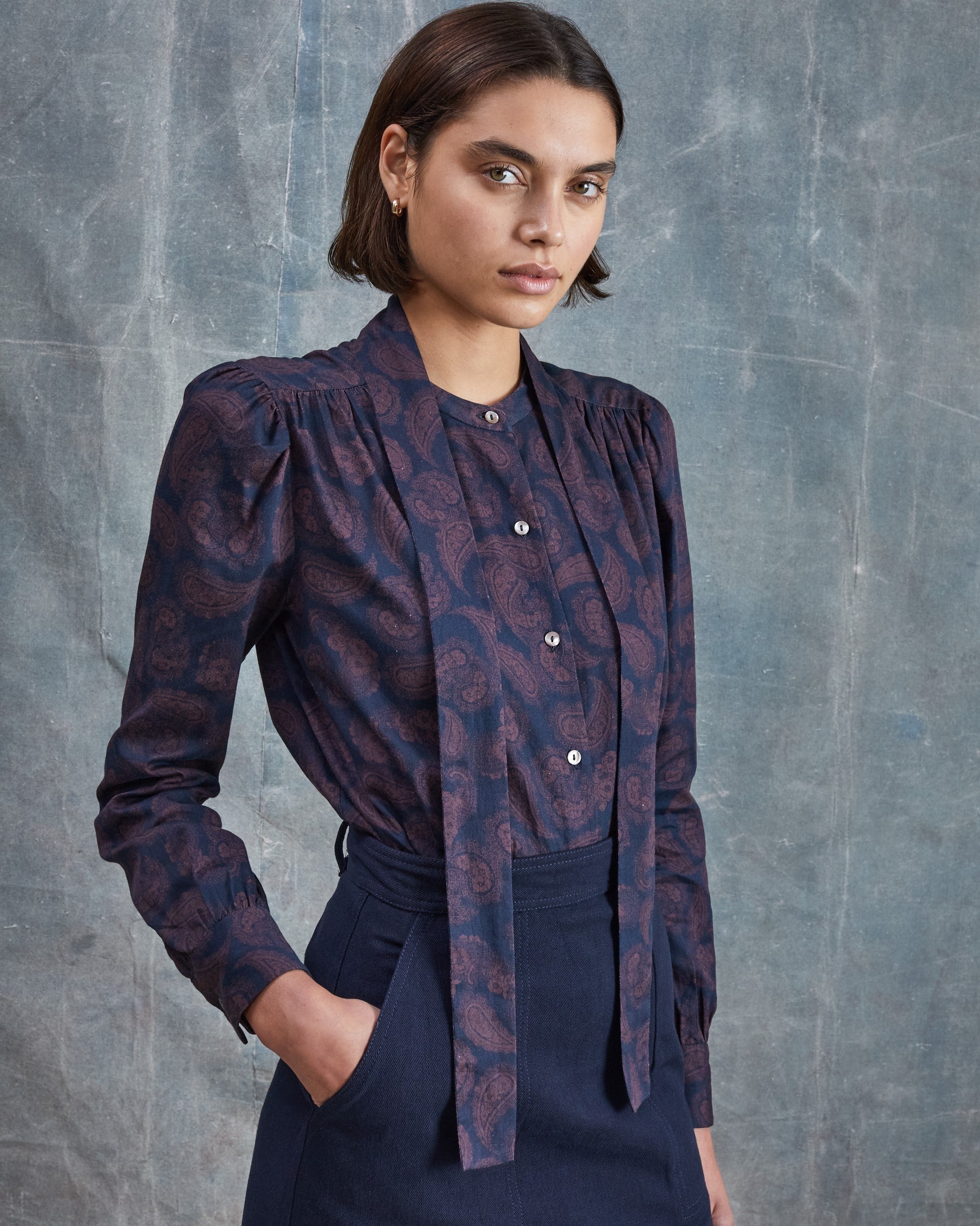 Serene - Paisley Twill Blouse