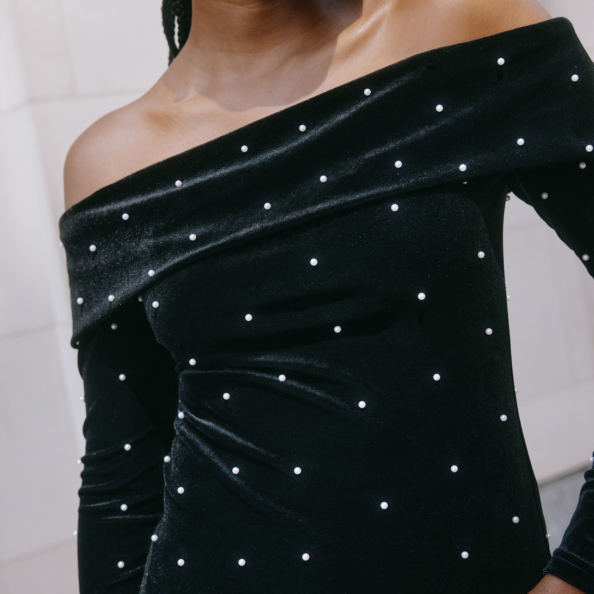 Velvet and Pearl Bardot Top
