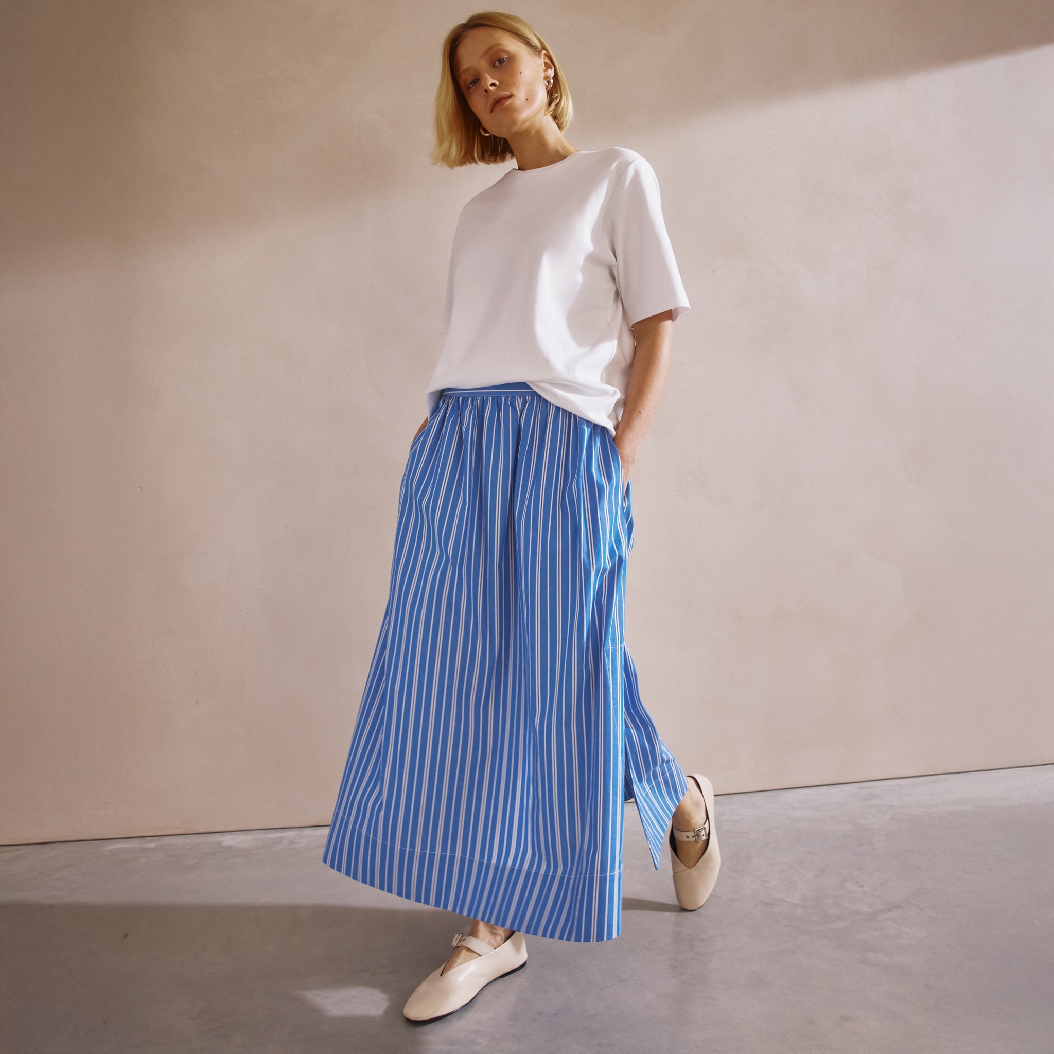 Blue Stripe Skirt