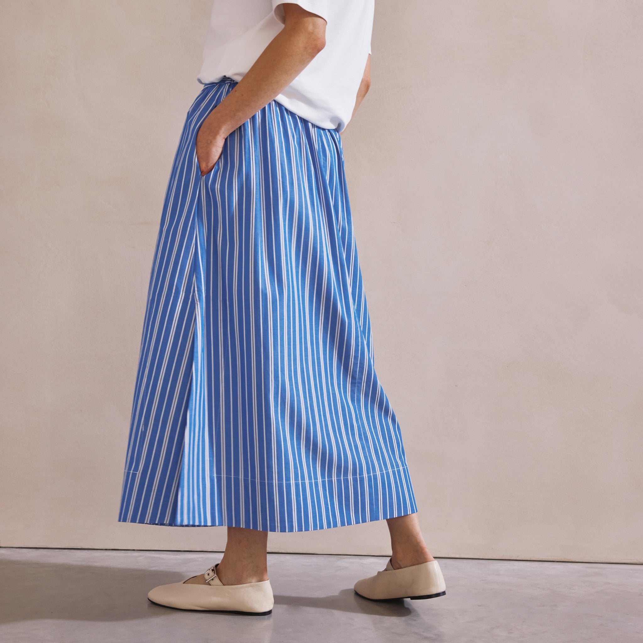 Blue Stripe Skirt
