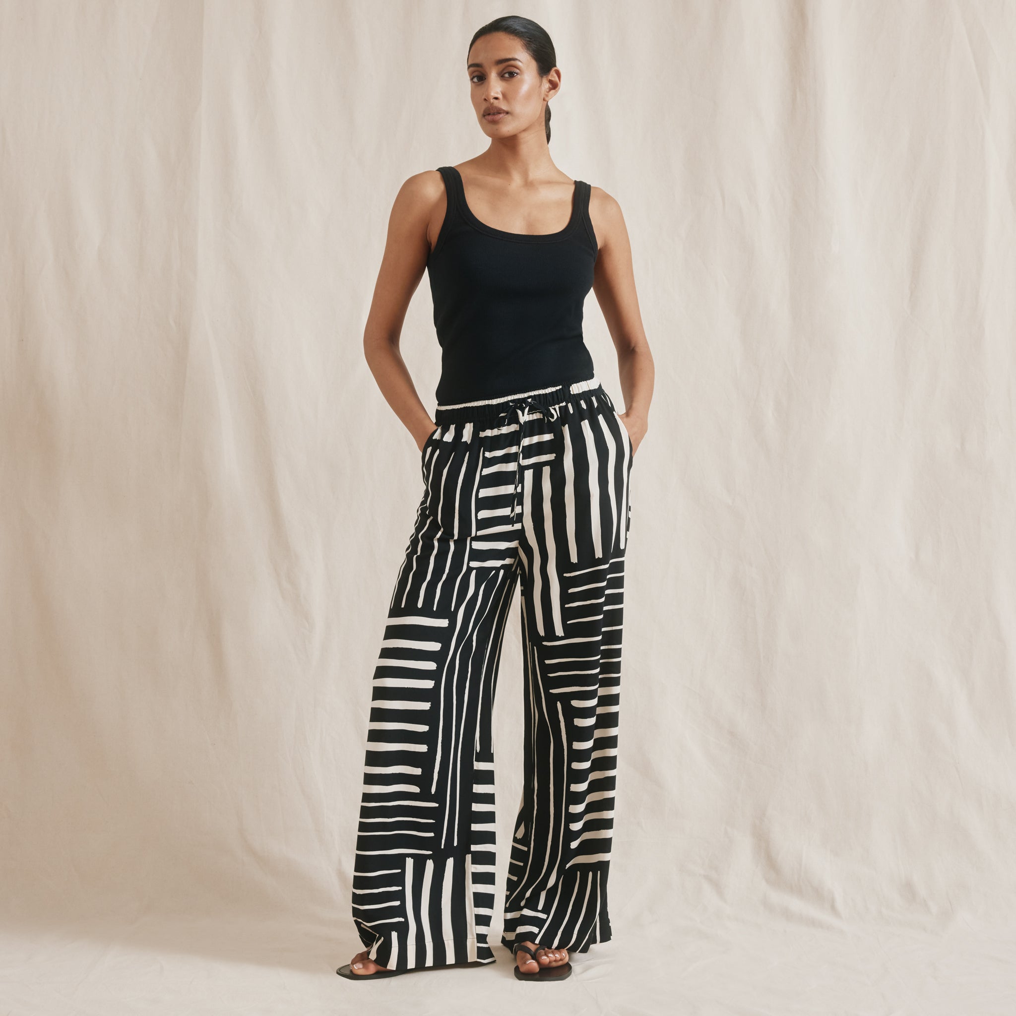 Patchwork Stripe Trouser