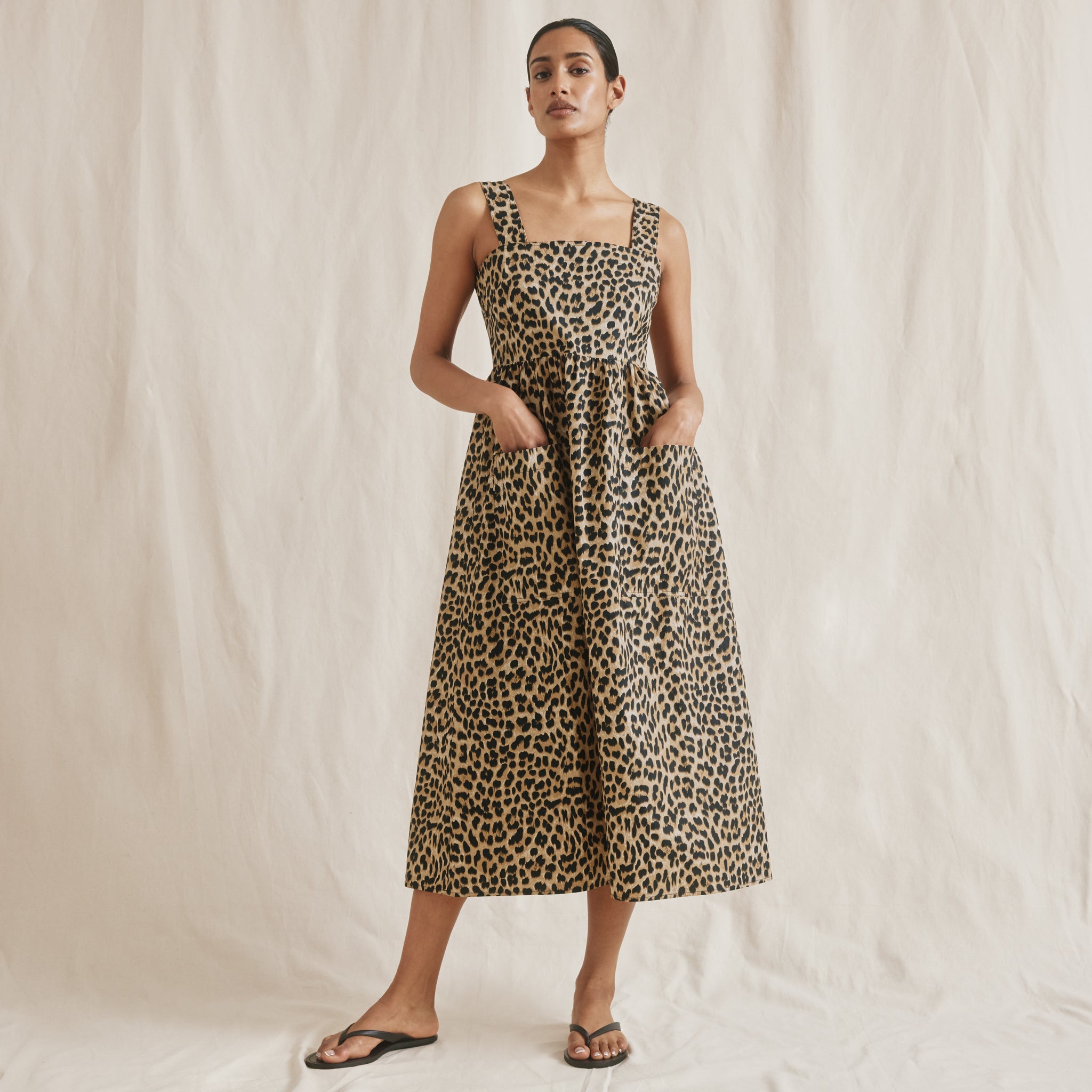 Animal Wide Strap Sundress