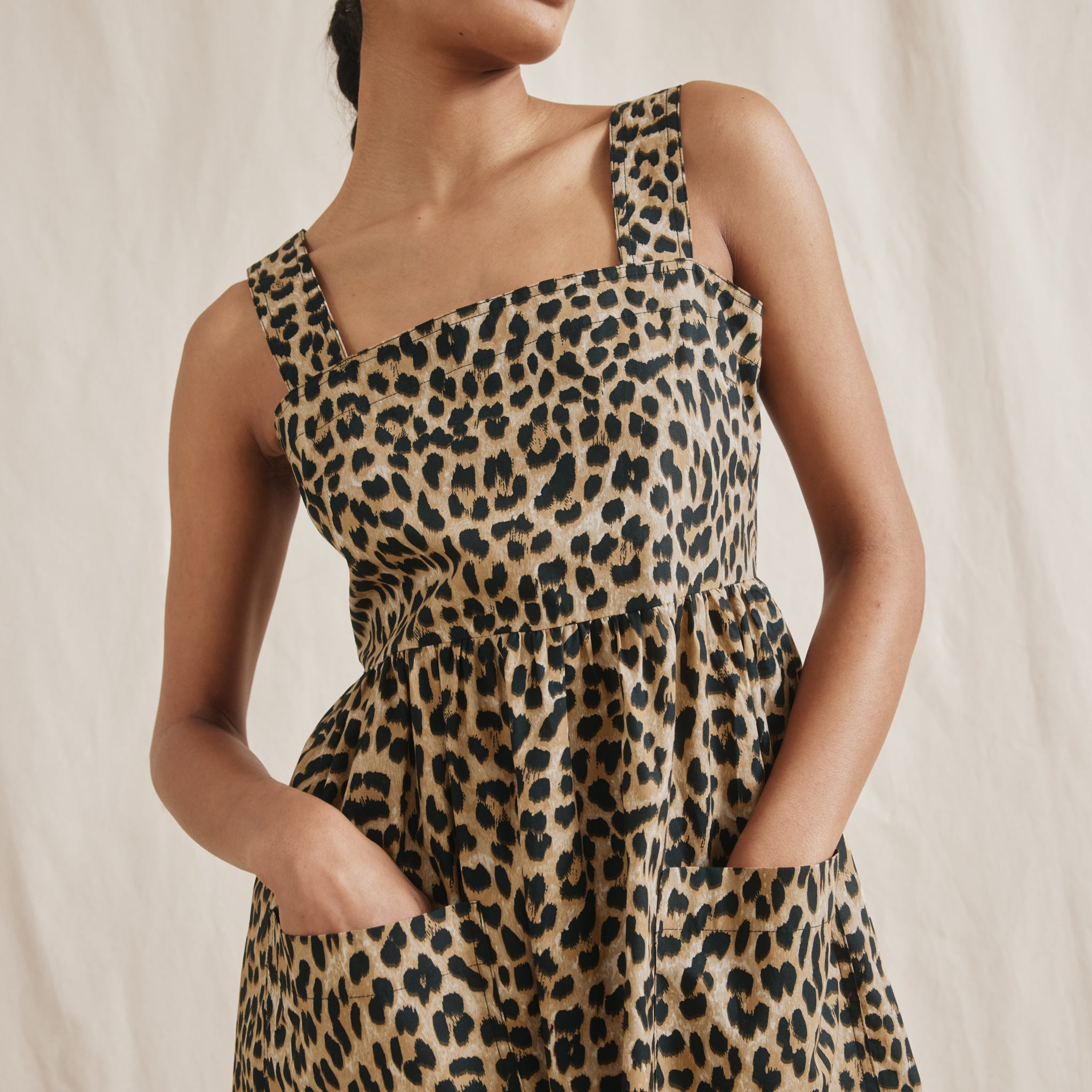Animal Wide Strap Sundress
