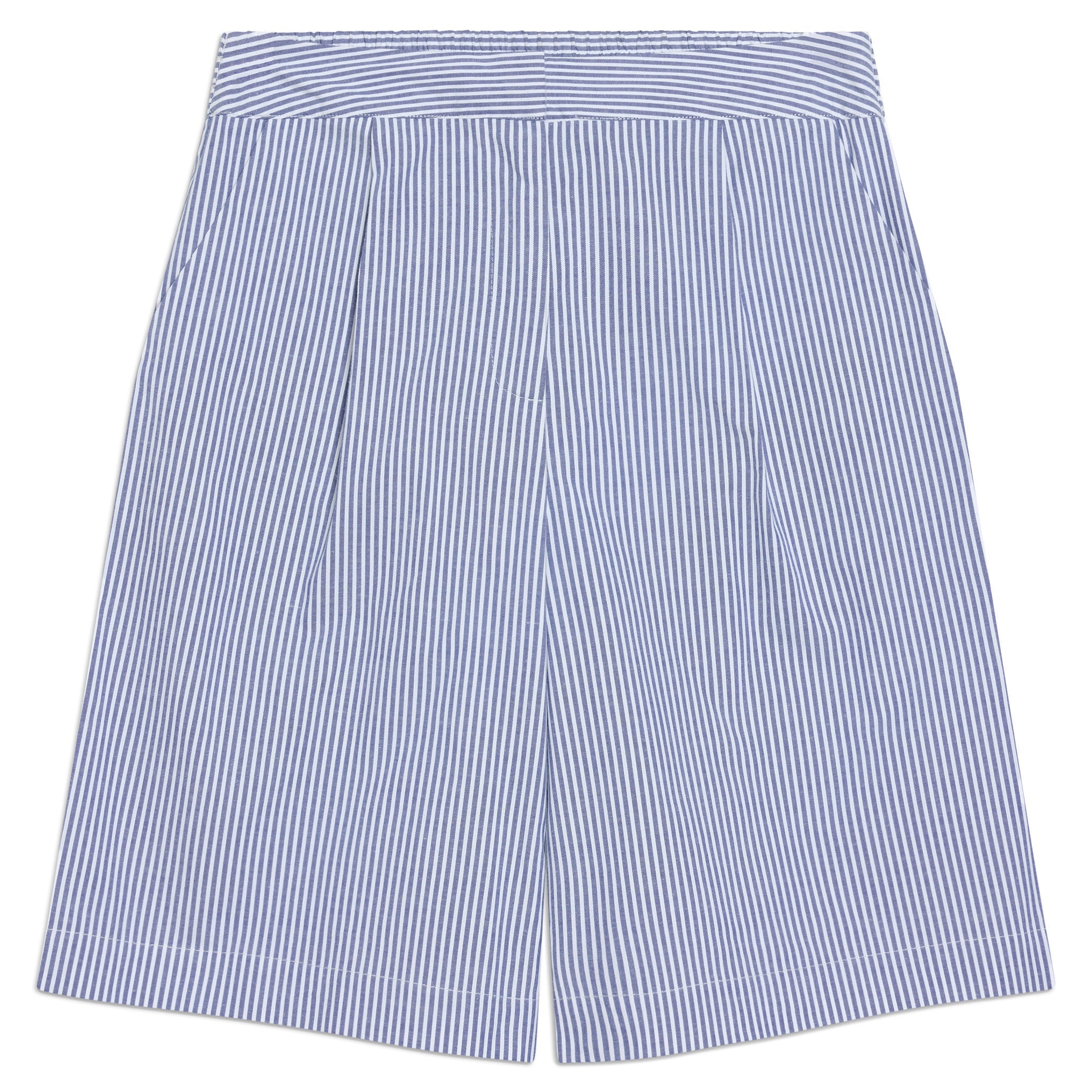 Blue Ticking Stripe Bermuda Shorts
