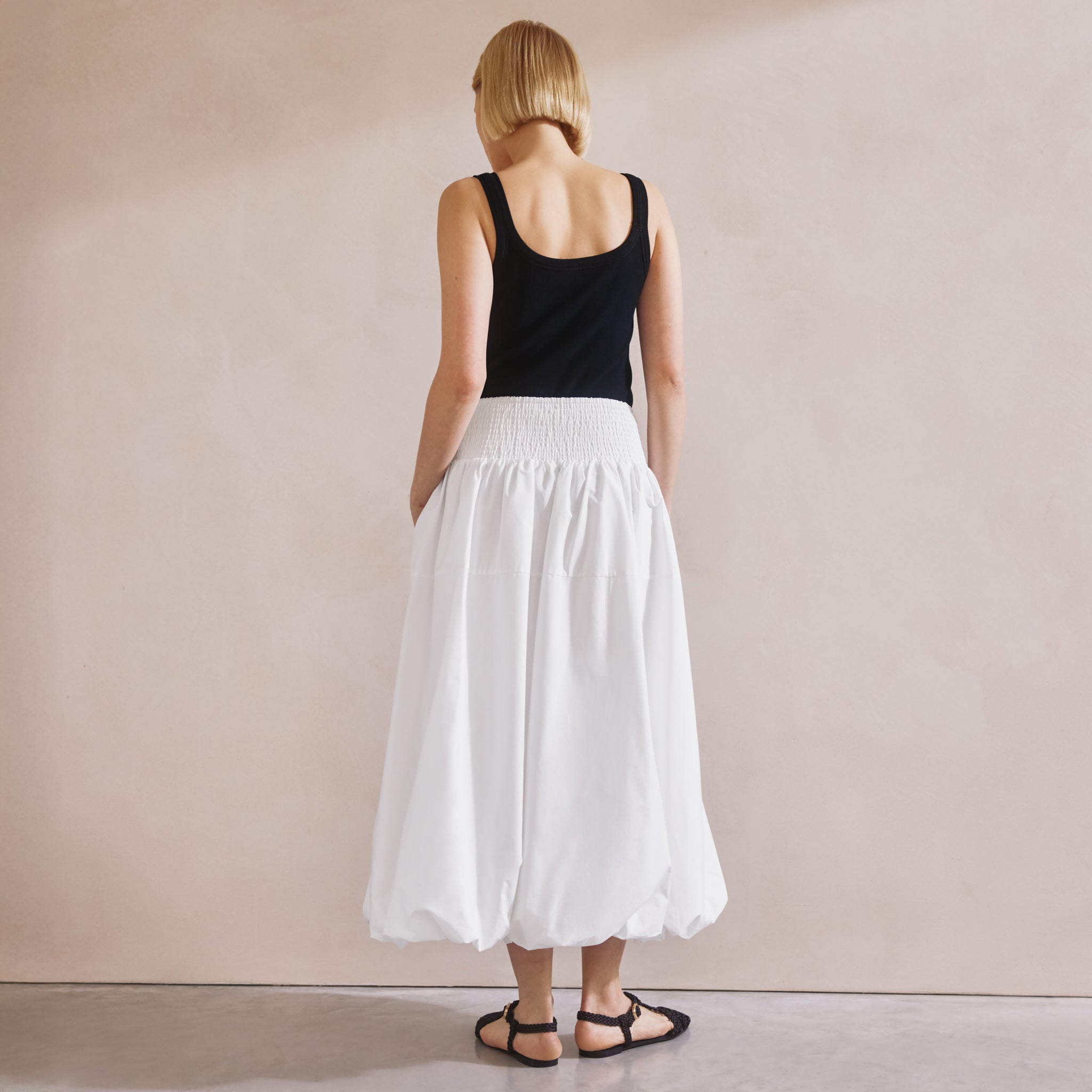 White Puffball Skirt