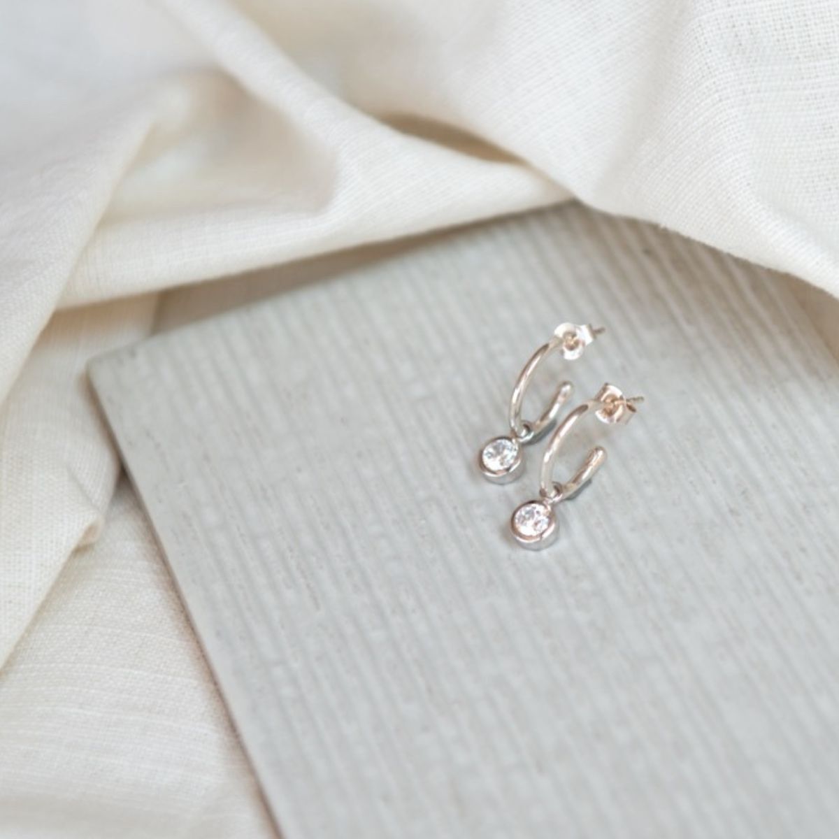 Manhattan Verona Silver Cubic Zirconia Interchangeable Drop Earrings