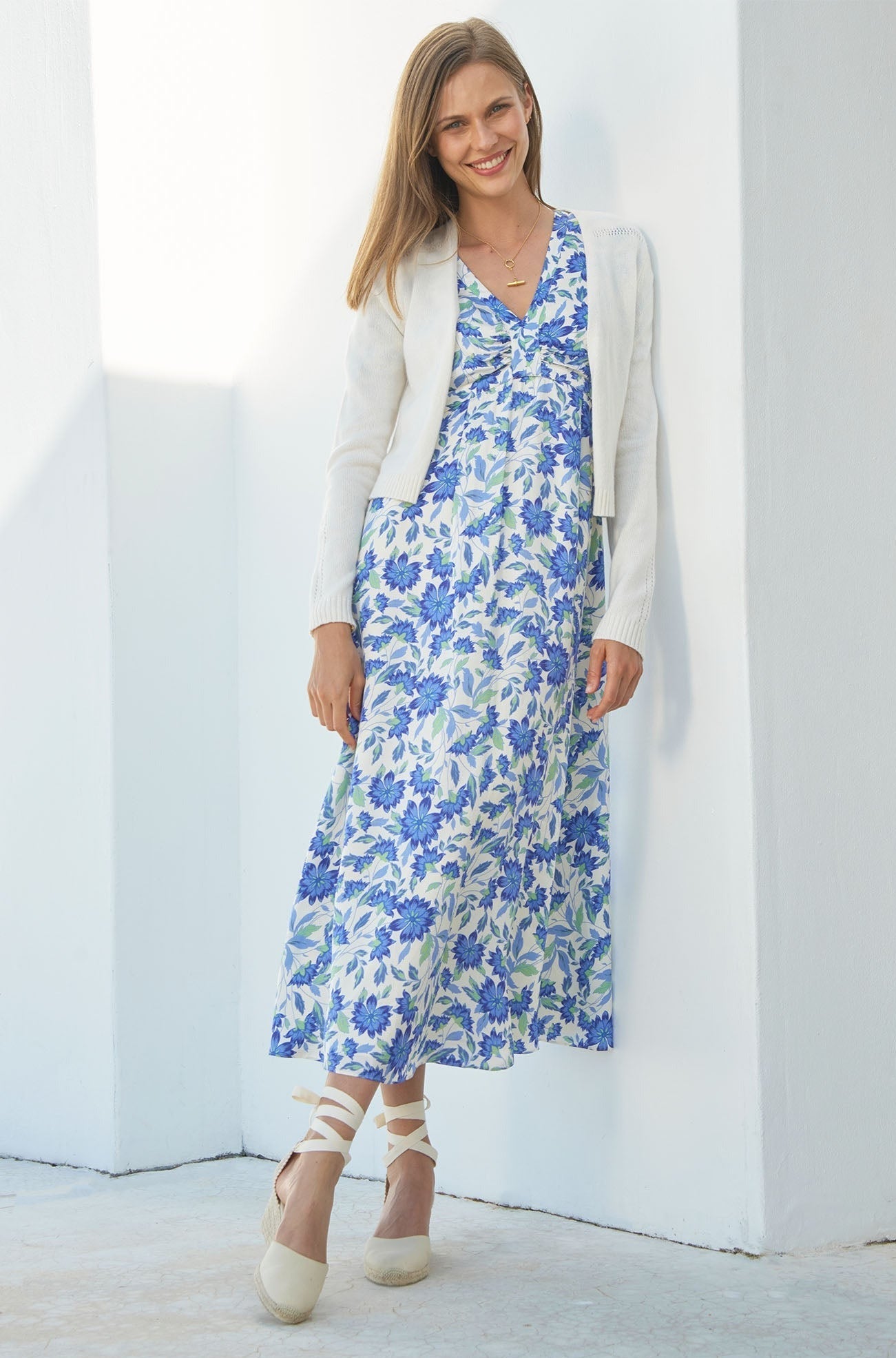 Merino Wool Edge to Edge Cardigan | Ivory