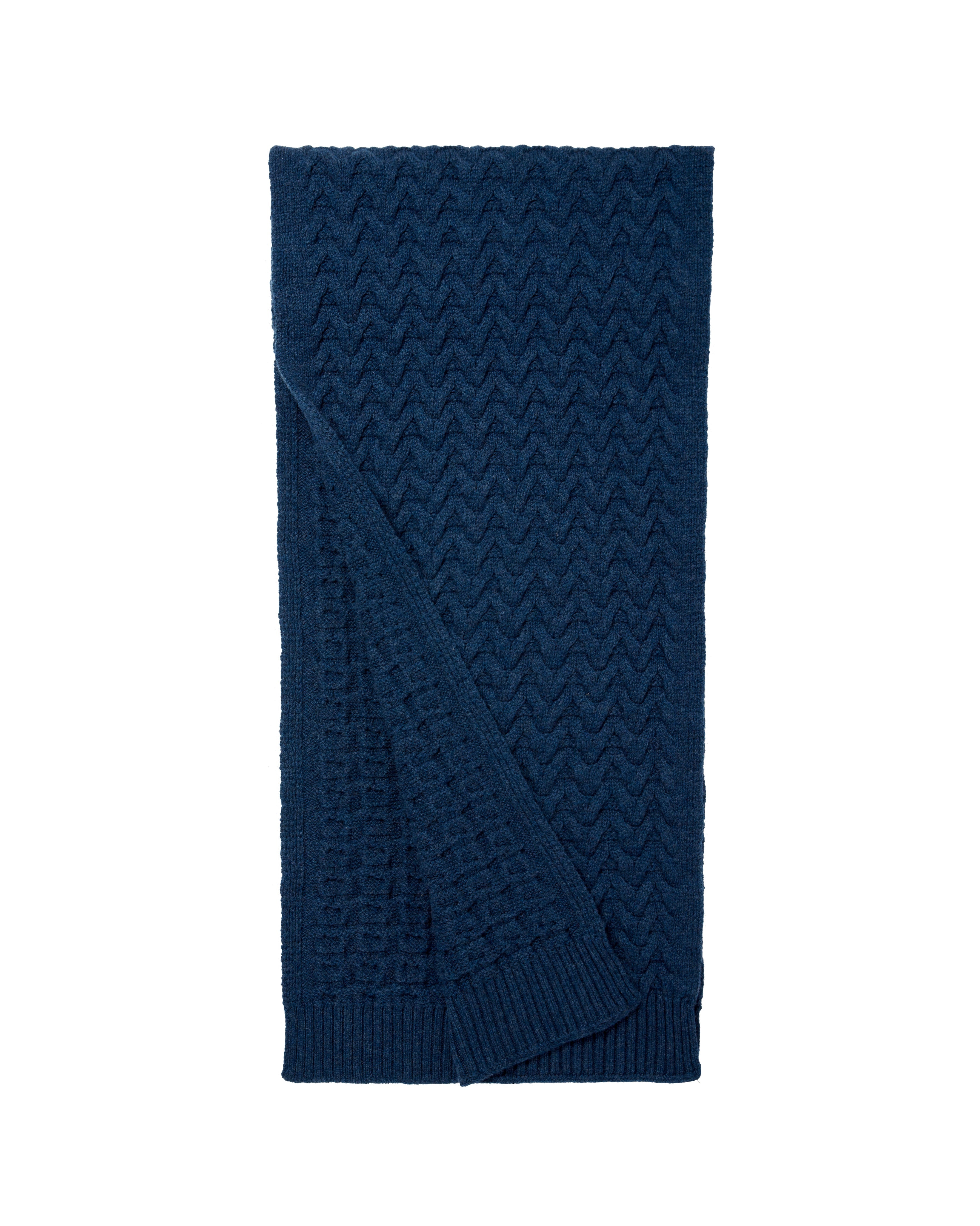 The Border Cable Scarf - Atlantic Blue