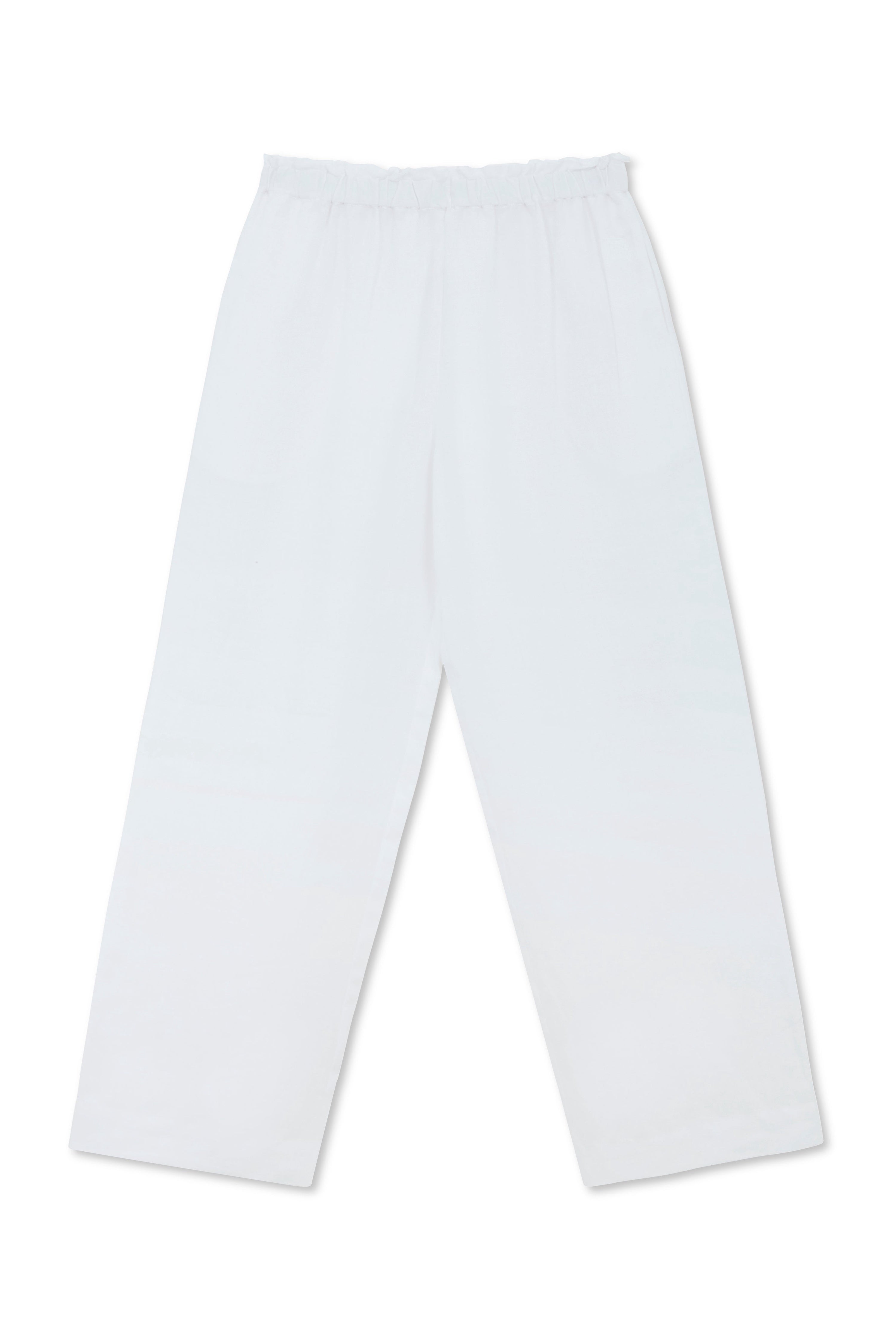 Maya Linen Trousers - White