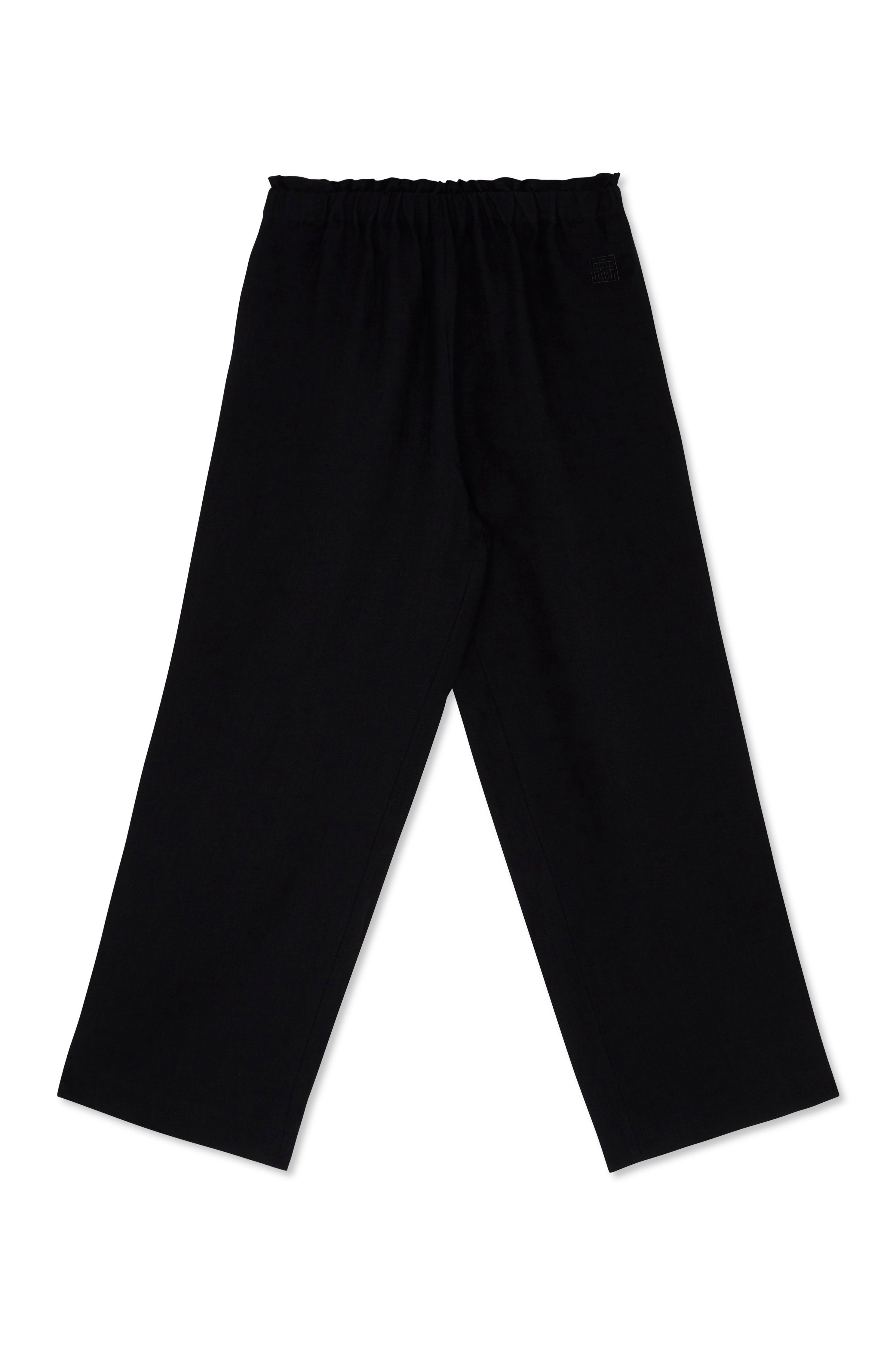 Maya Linen Trousers - Black