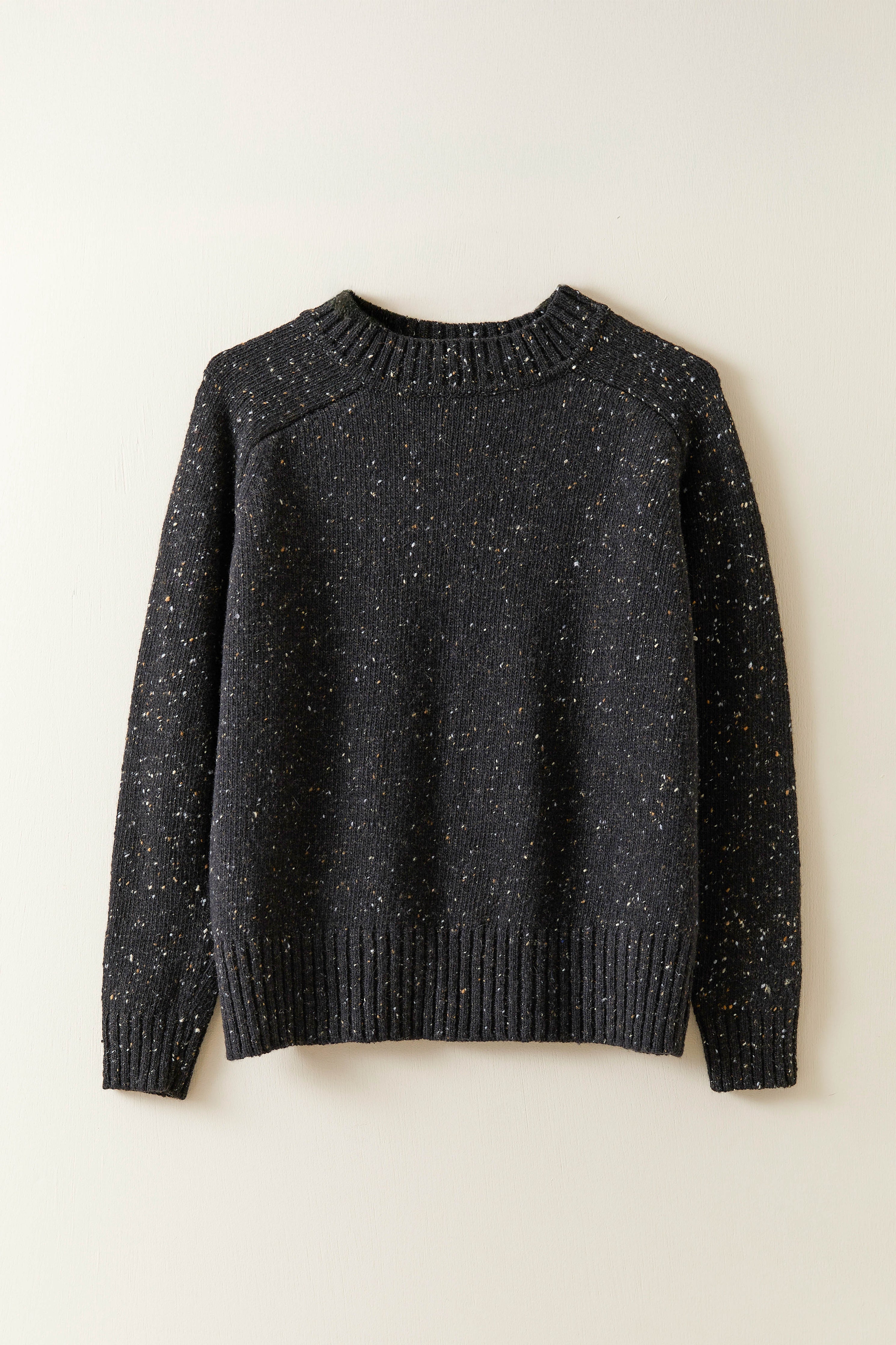 Donegal Merino Wool Sweater in Charcoal