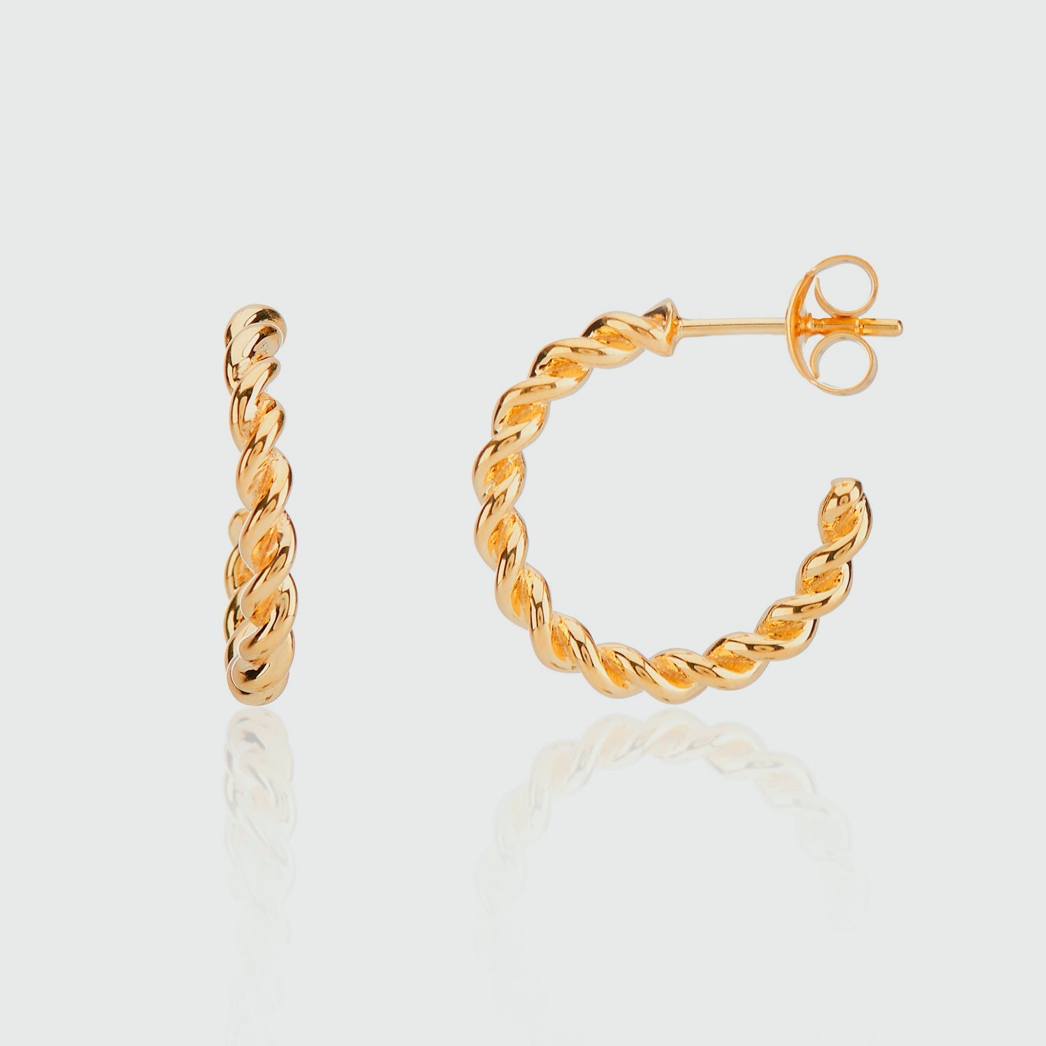 Alhambra Piccolo Twisted Gold Vermeil Hoop Earrings