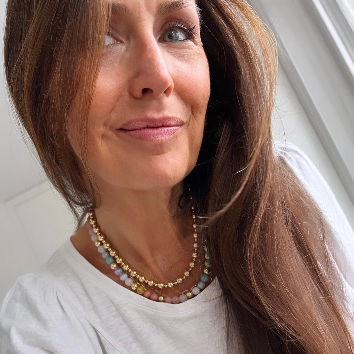 sorbet & gold bubblegum necklace