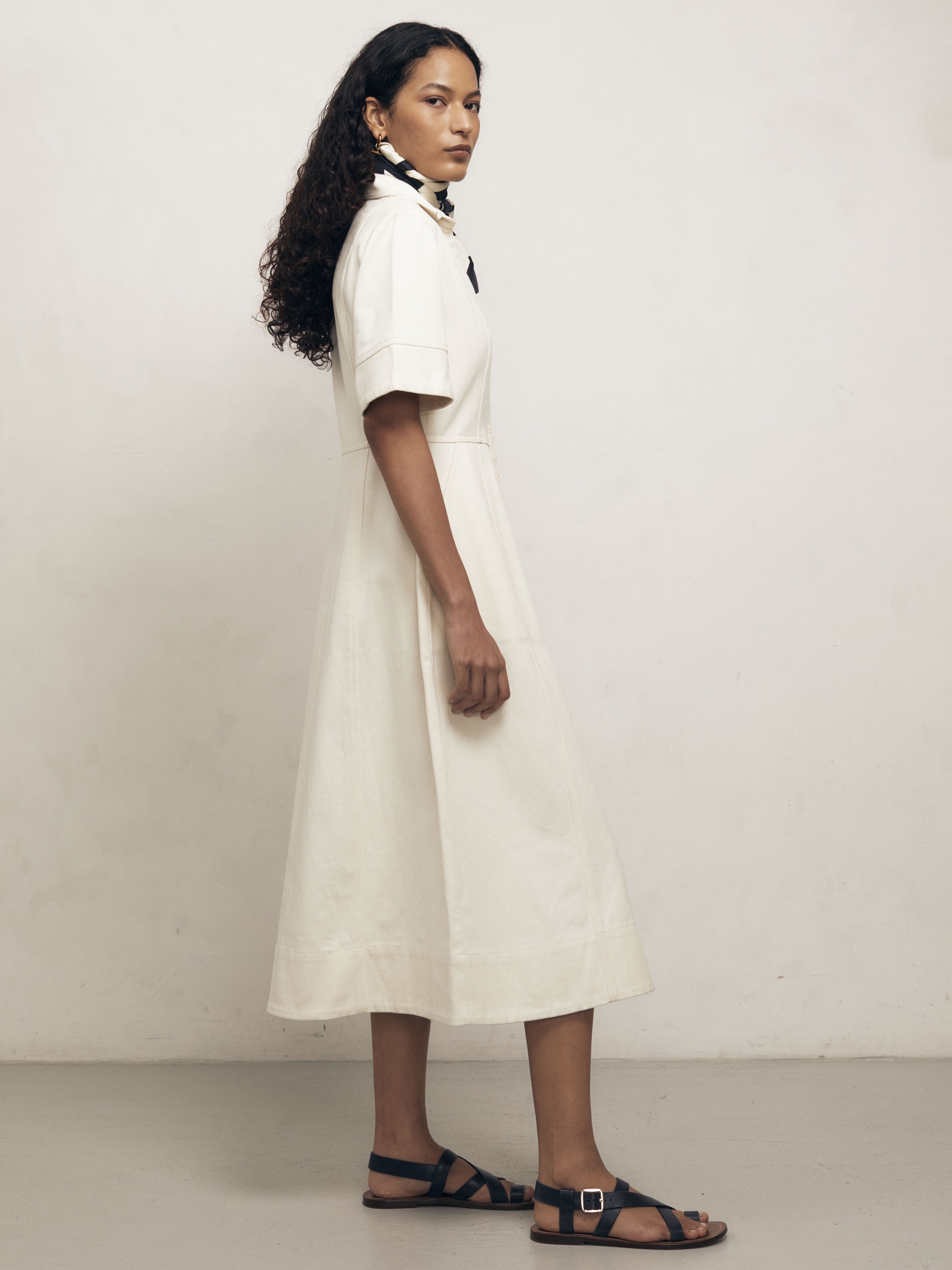 Bree - Panna Cotton Drill Dress