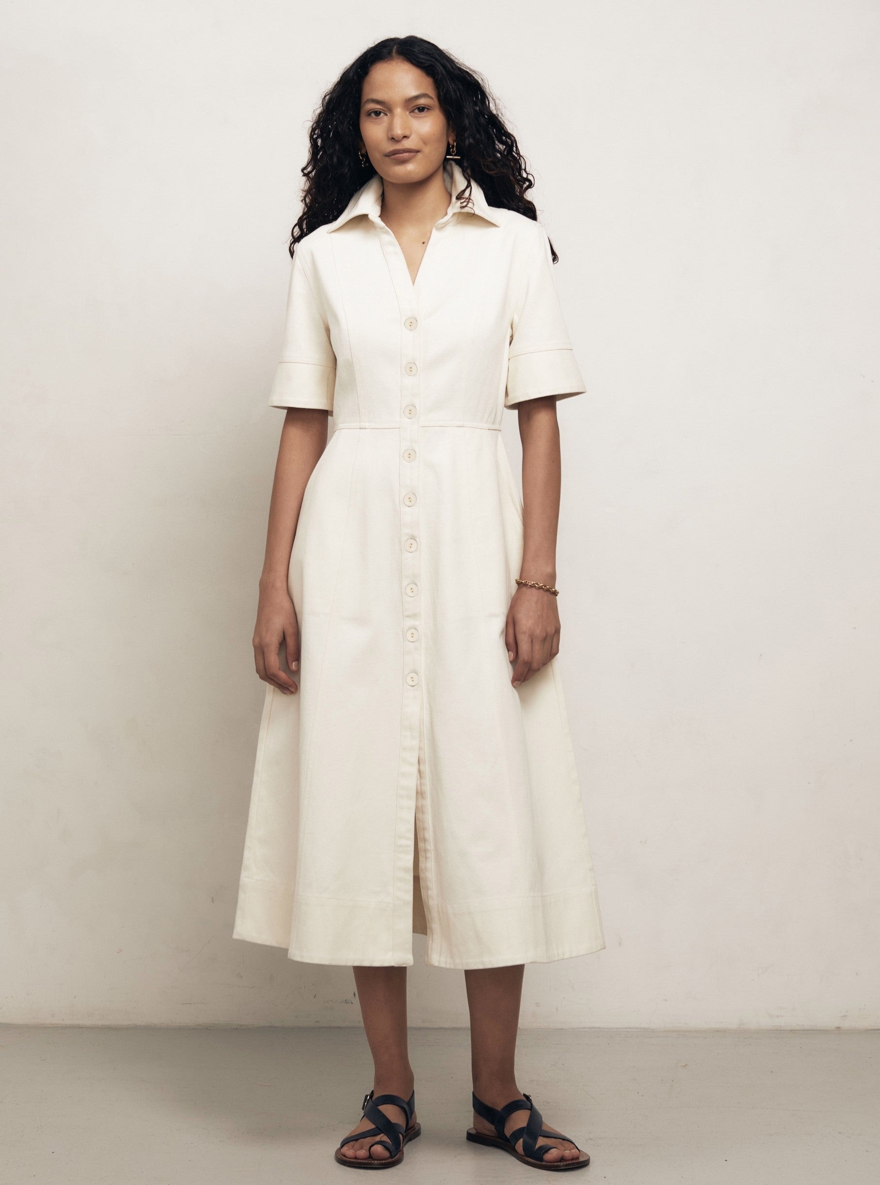 Bree - Panna Cotton Drill Dress