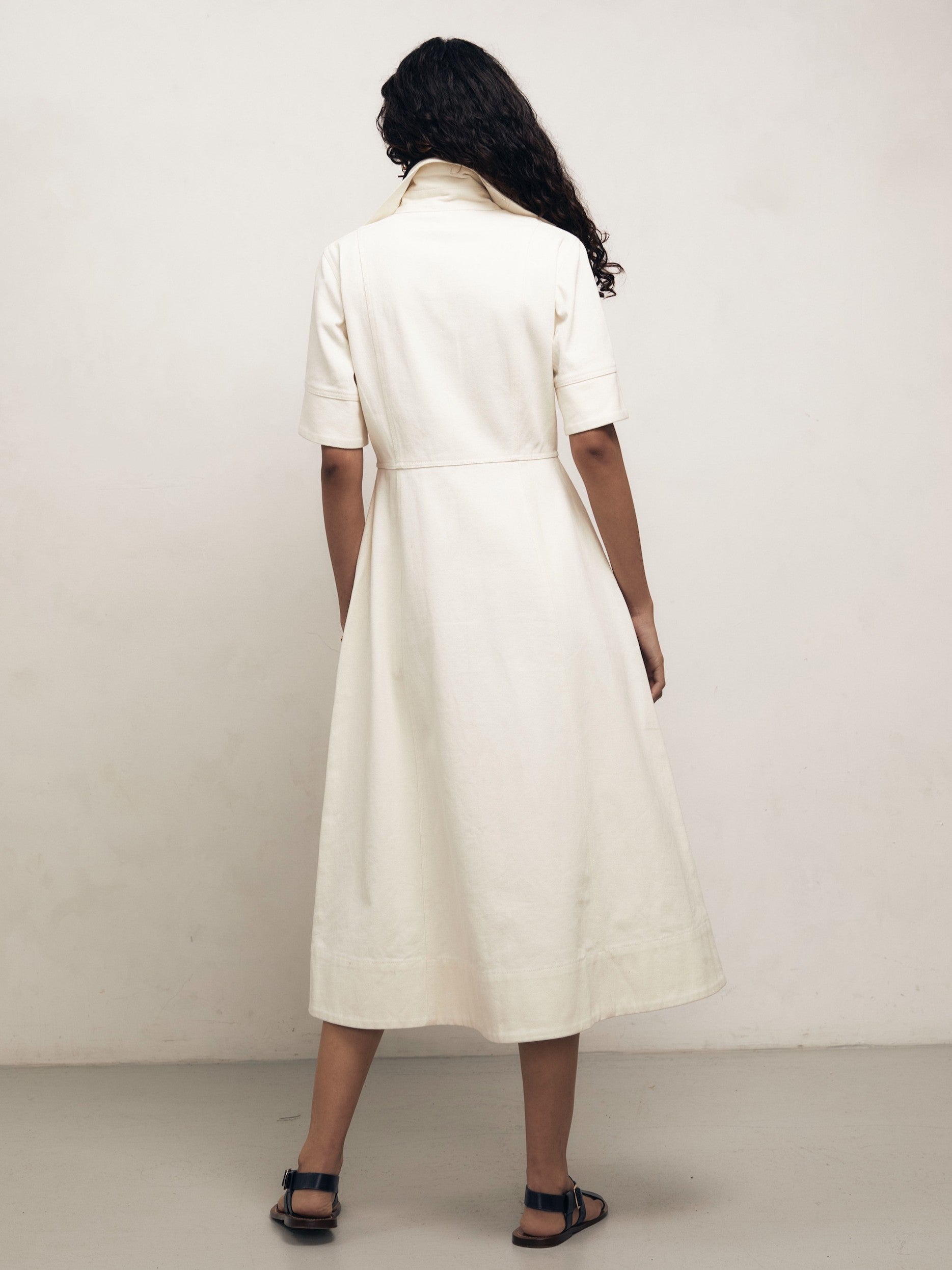 Bree - Panna Cotton Drill Dress