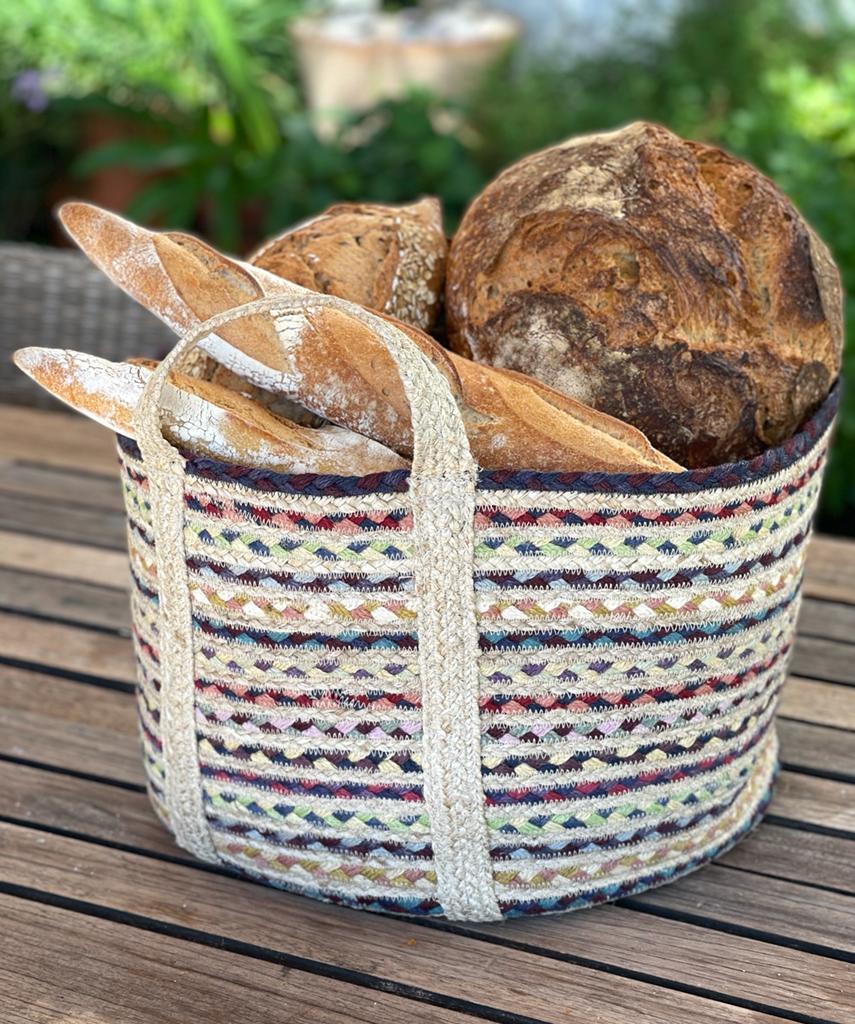 Fairisle Jute Basket