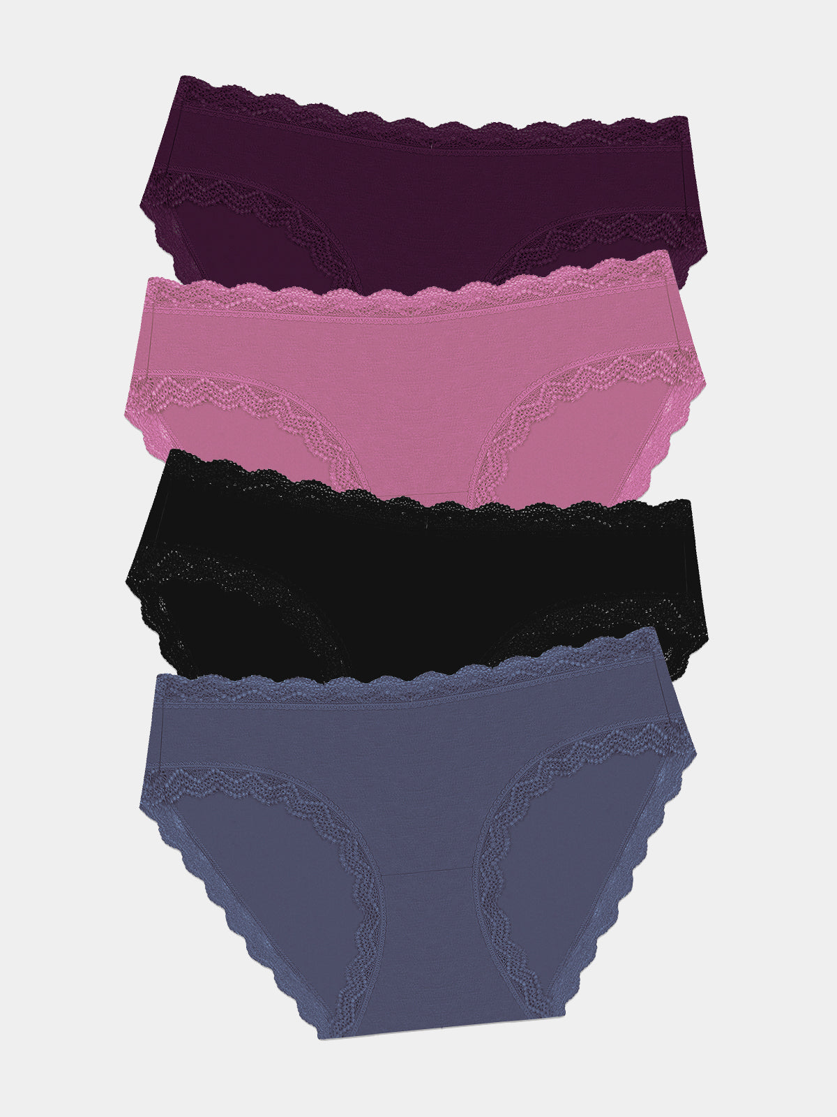 The Original Knicker Four Pack - Black Cherry