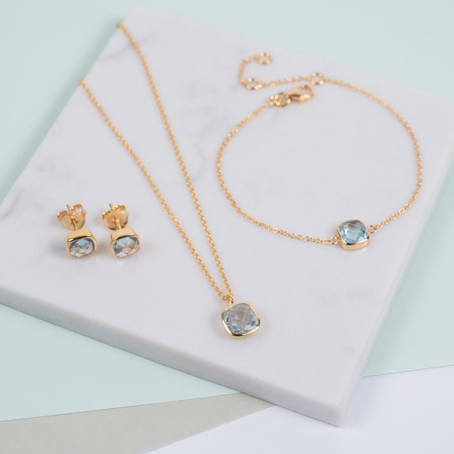 Brooklyn Blue Topaz and Gold Vermeil Stud Earrings