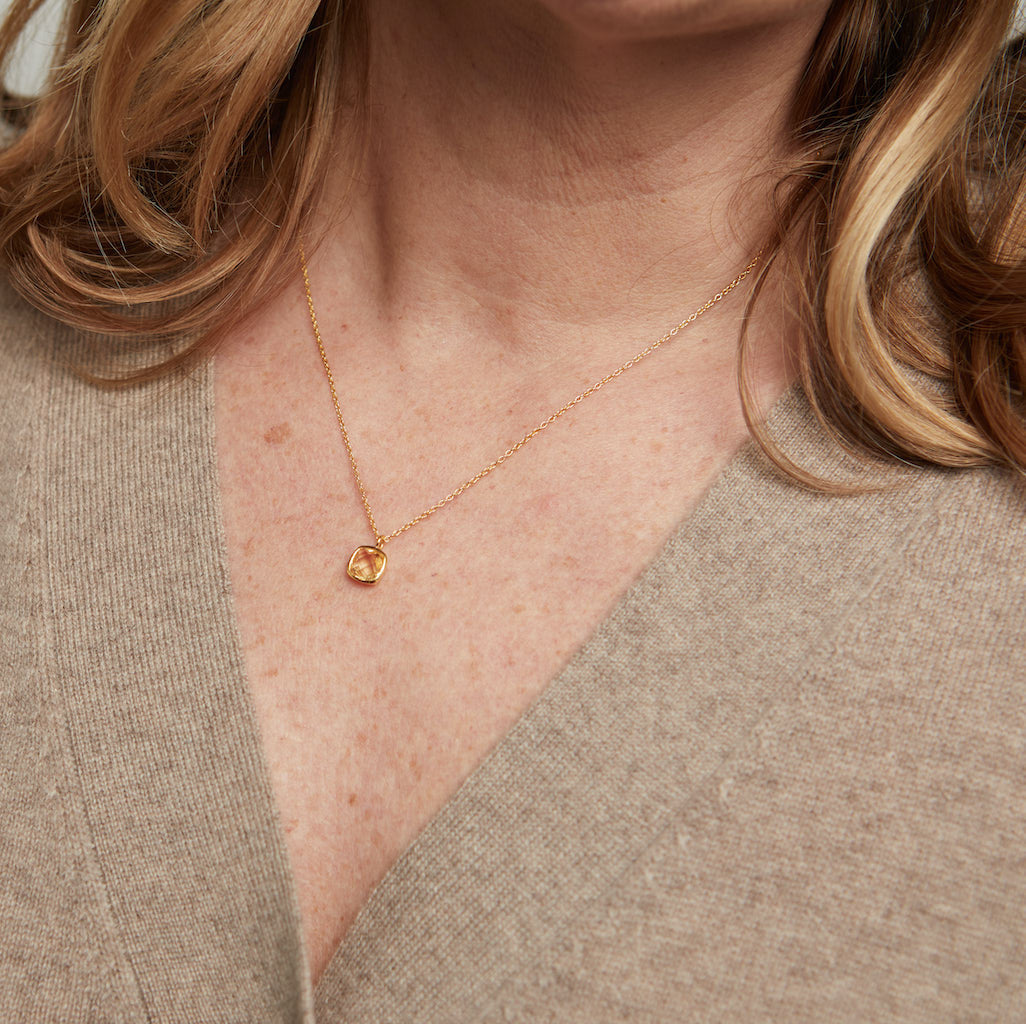 Brooklyn Citrine and Gold Vermeil Necklace