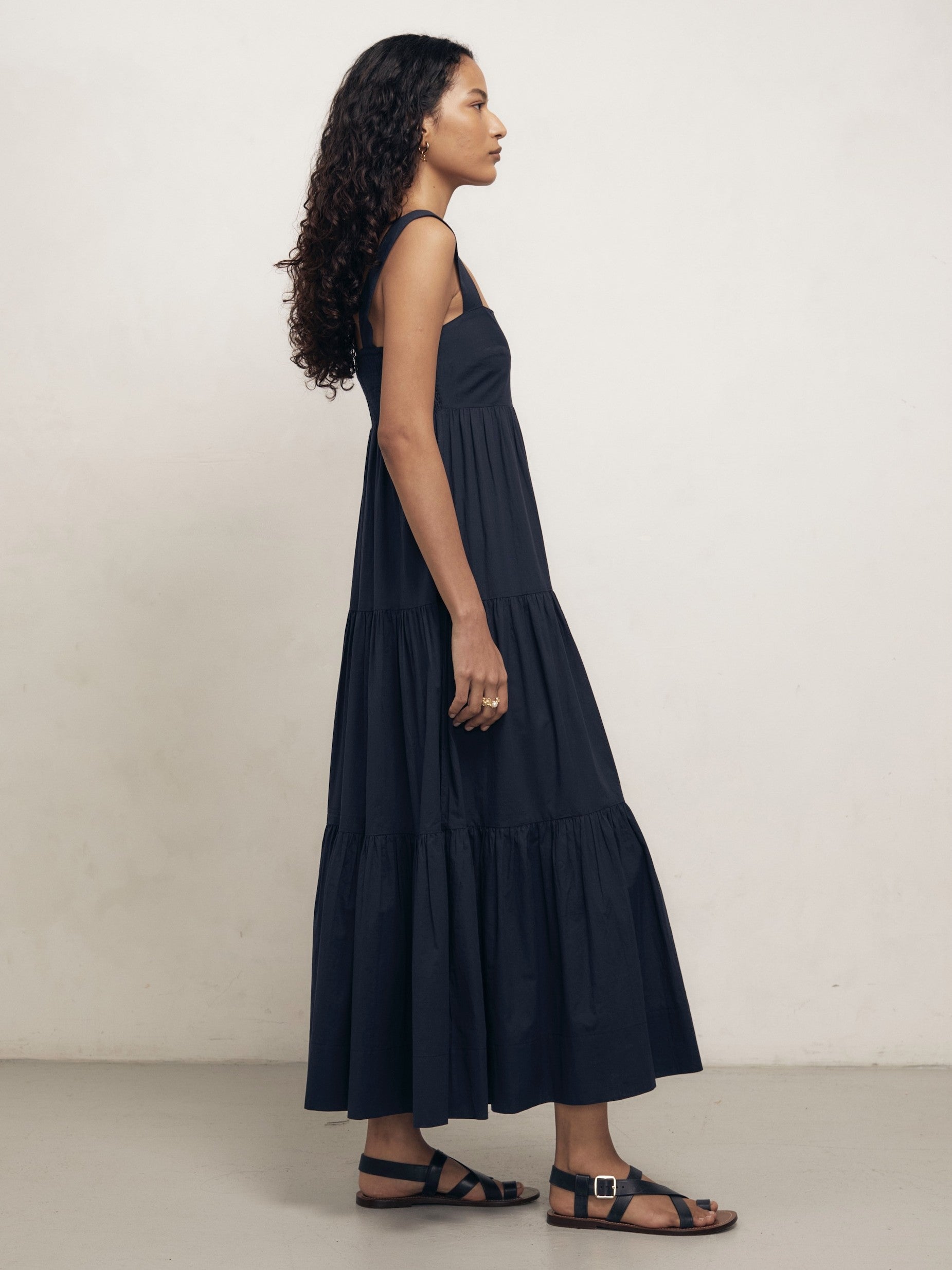 Celine - Midnight Cotton Dress