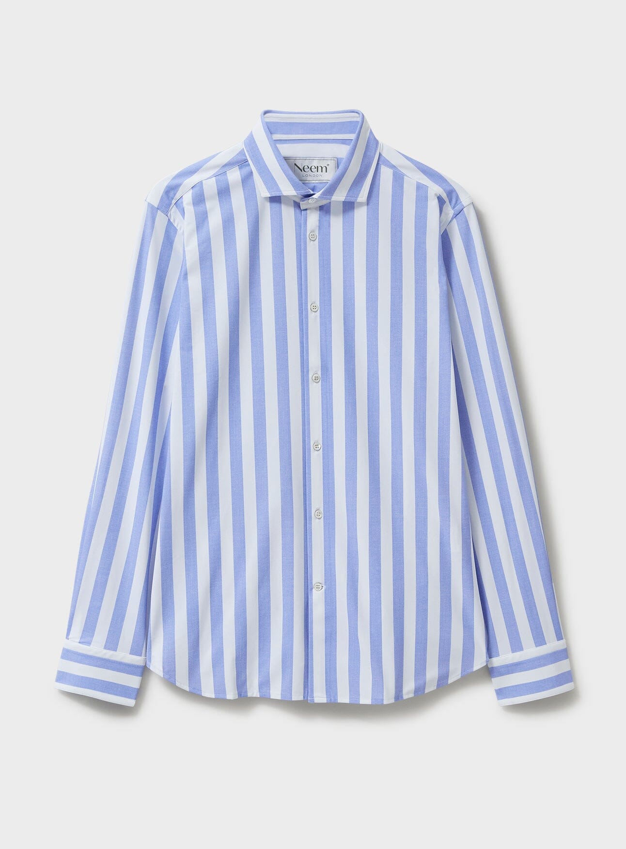 Recycled Italian Sky Rowers Stripe Cut Away Comfort Shirt