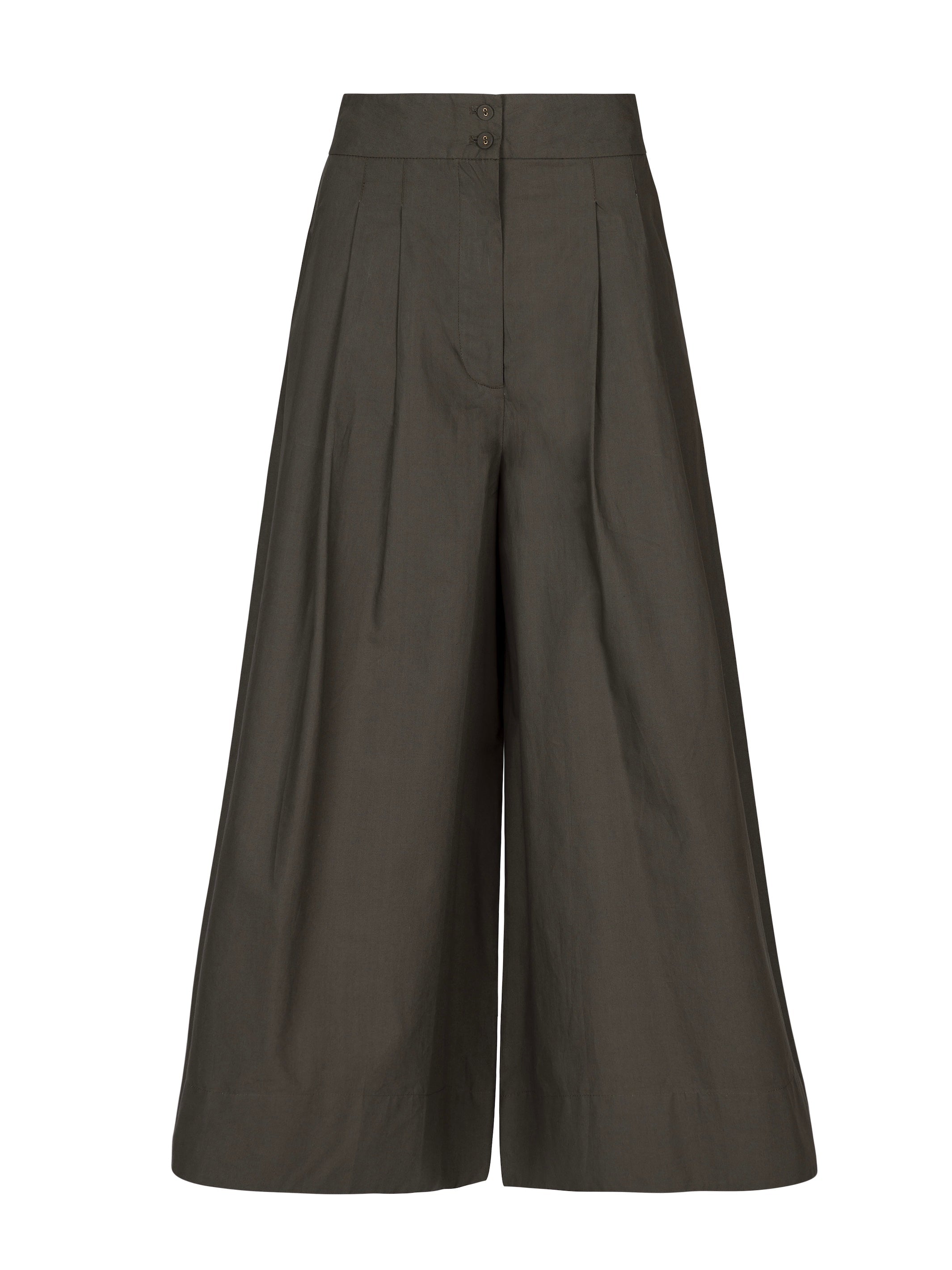 Bateau - Dark Khaki Cotton Poplin Trousers