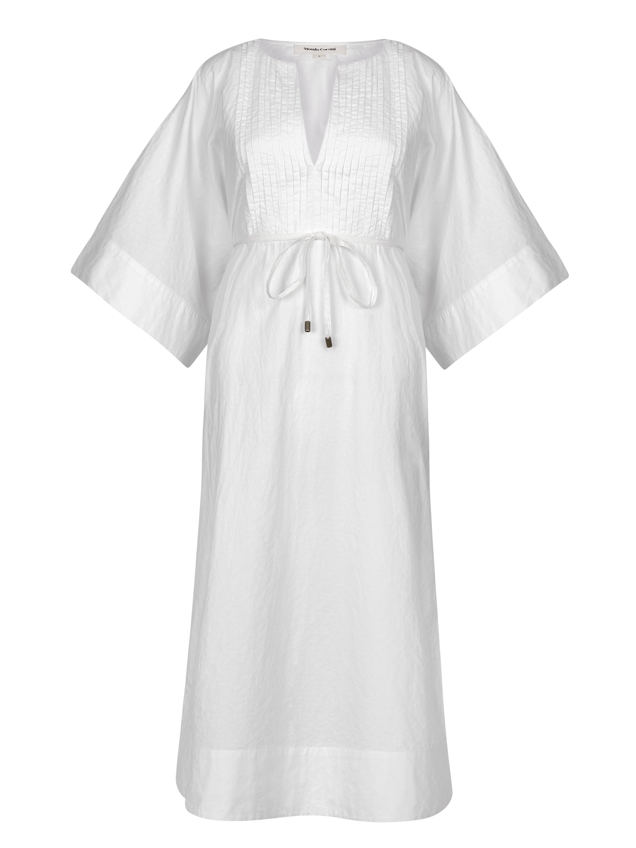 Kaftan - White Dot Cotton Dress