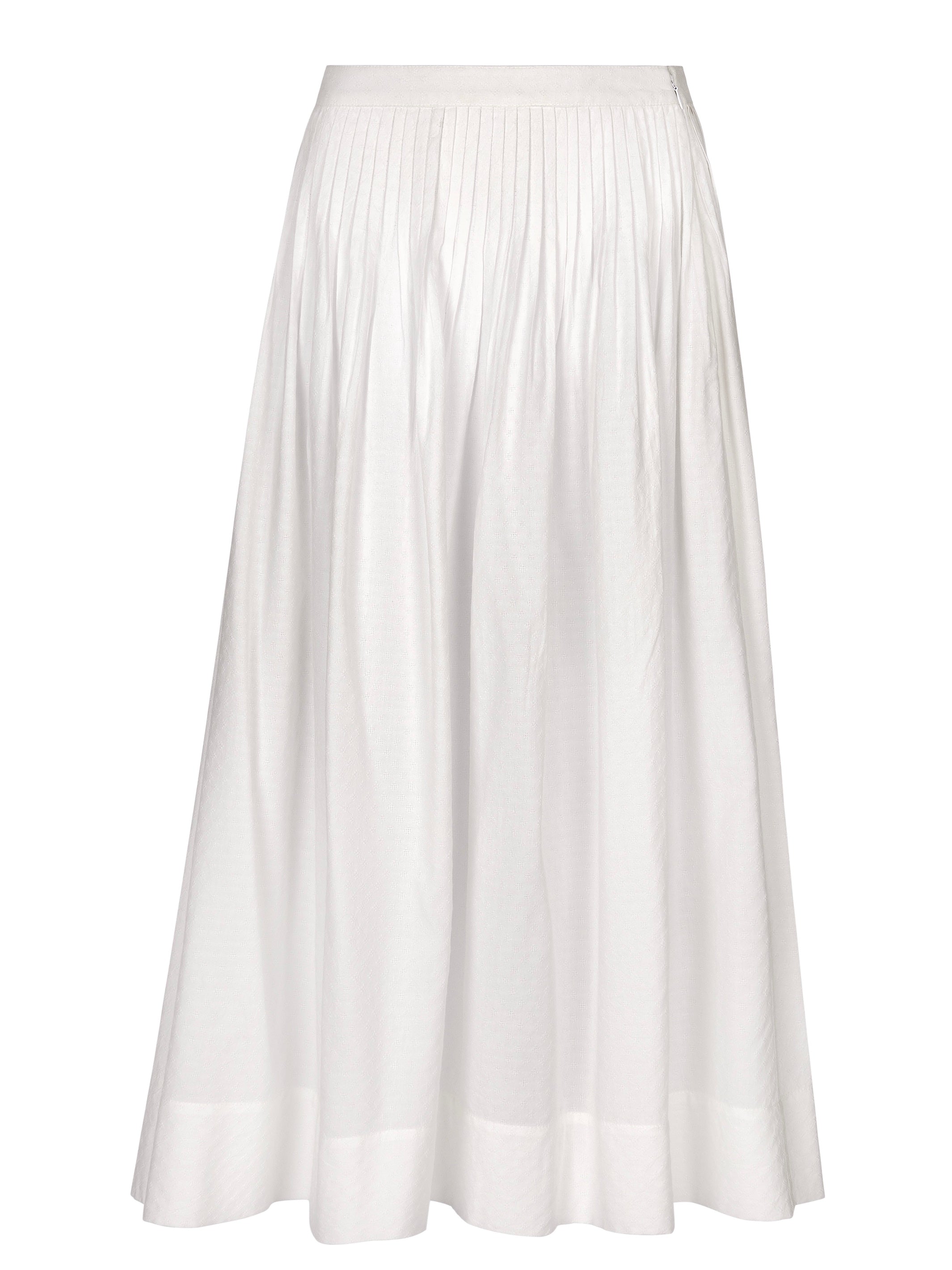 Suki - White Dot Cotton Skirt