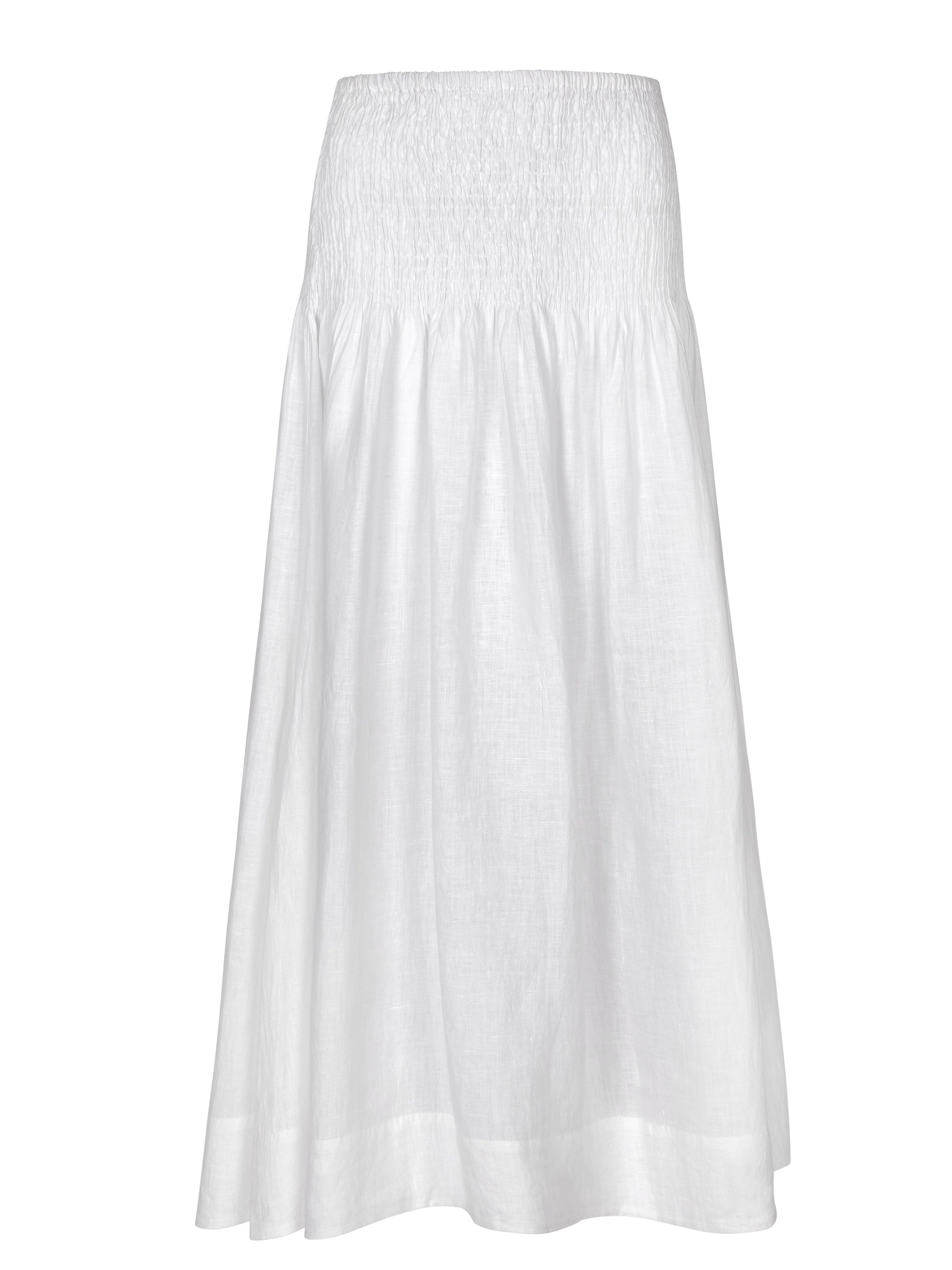 SULA - White Linen Skirt