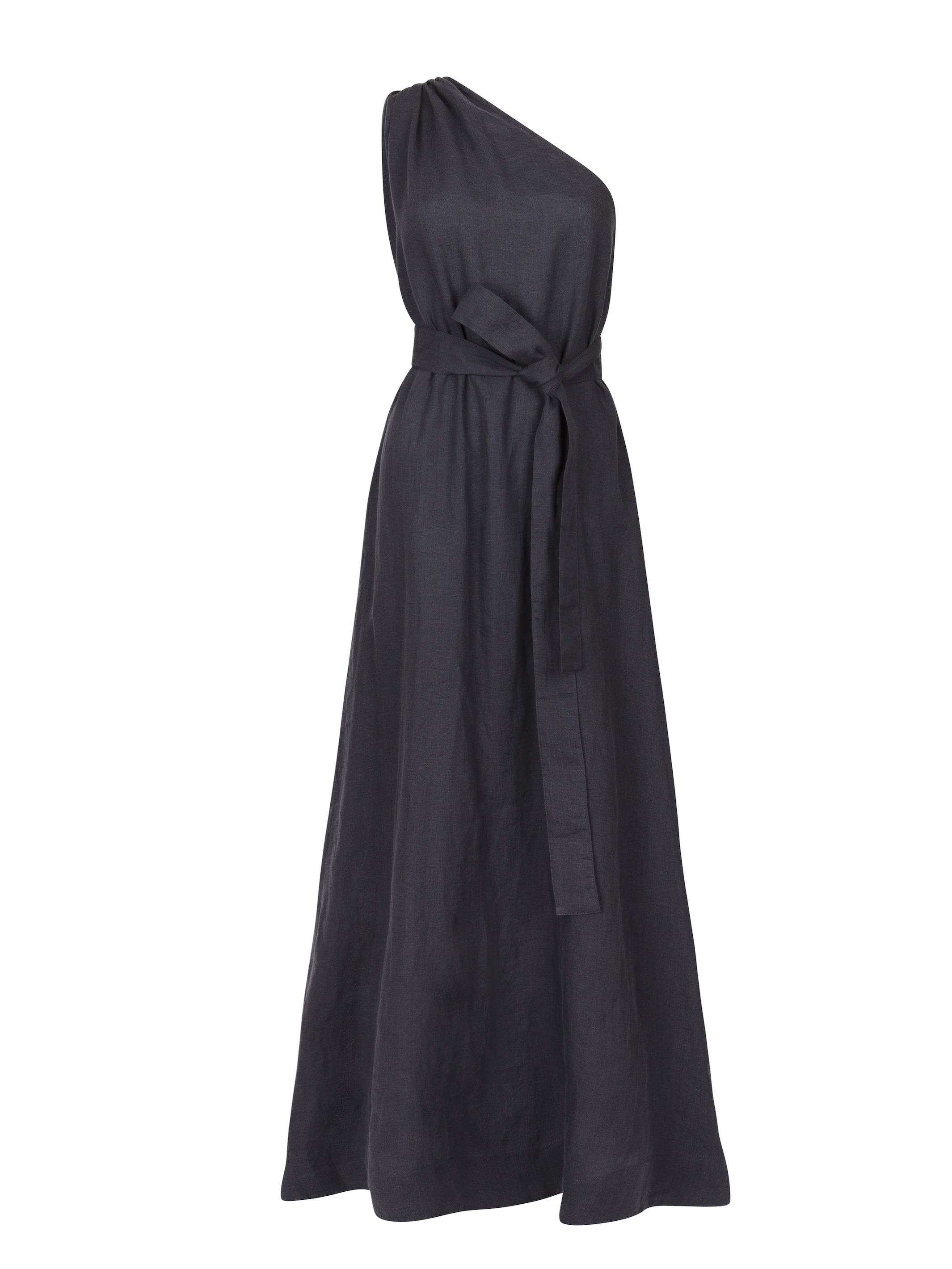 Joan - Midnight Linen Dress