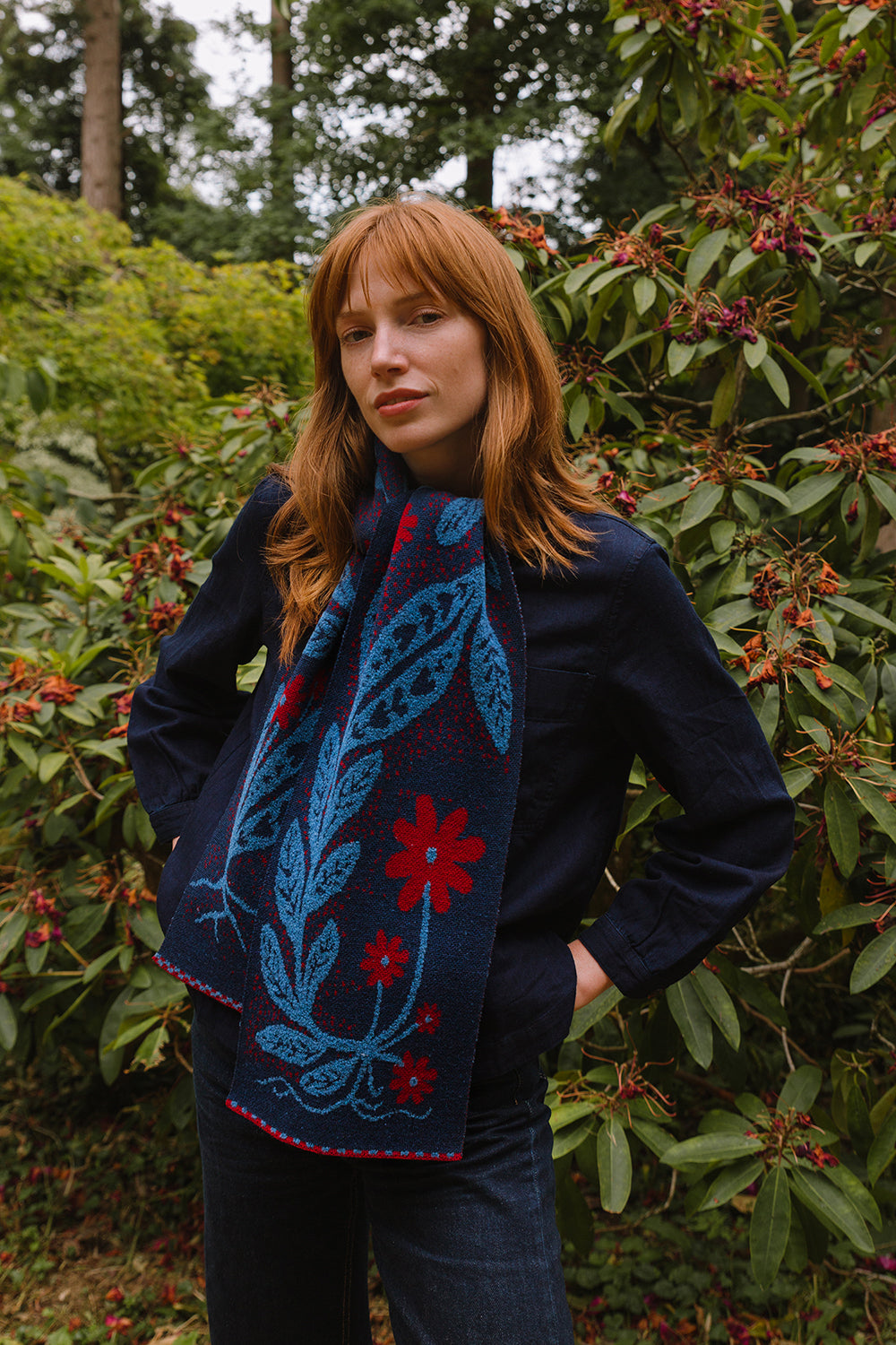 Painswick Scarf - Blue Roan