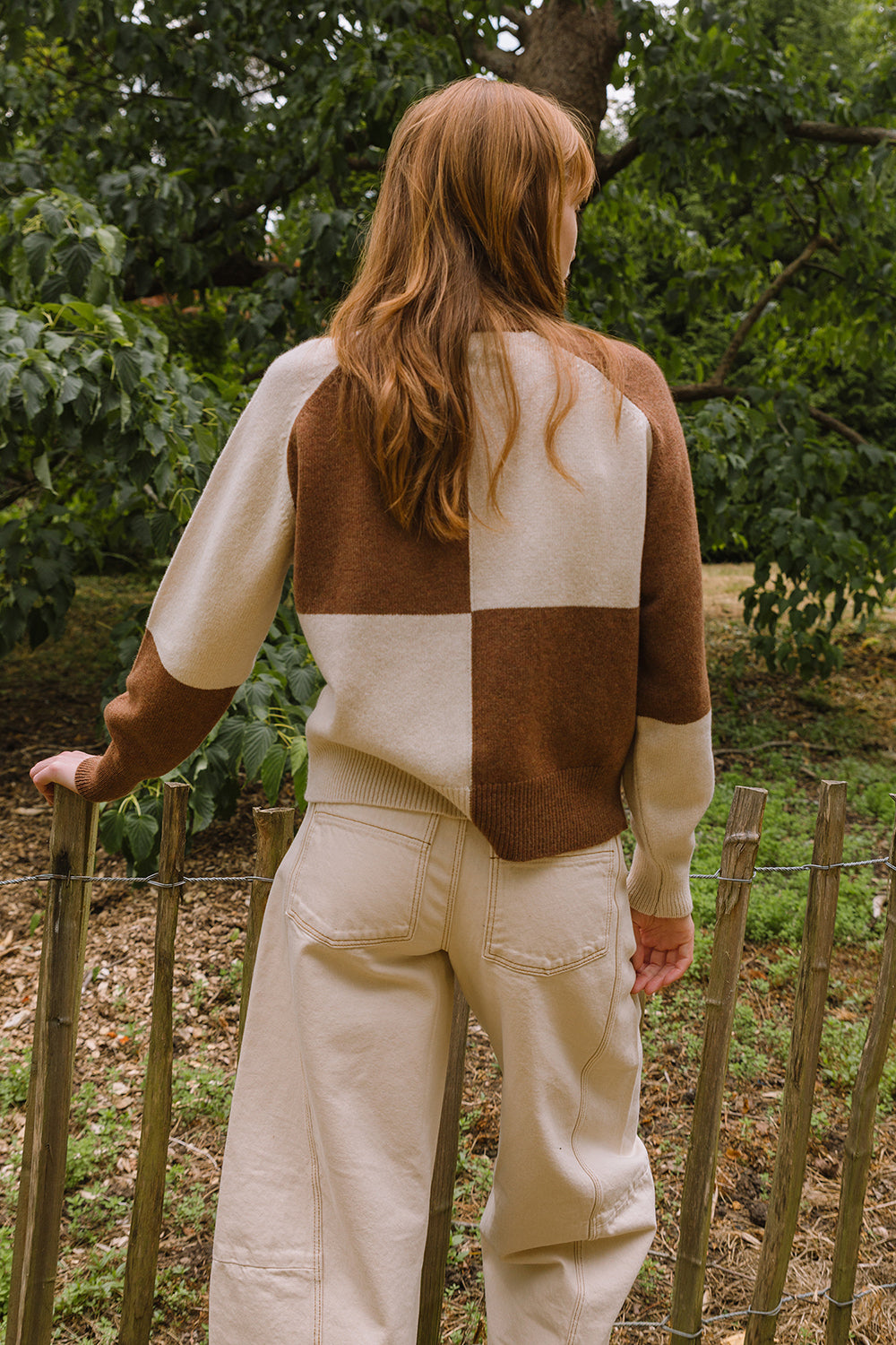 Check Cardigan - Skewbald