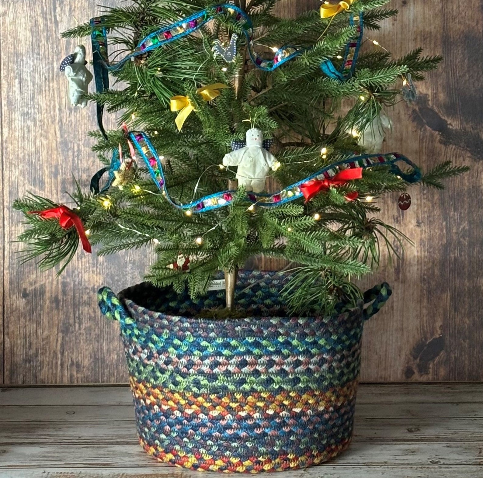 Carnival Blue Jute Basket