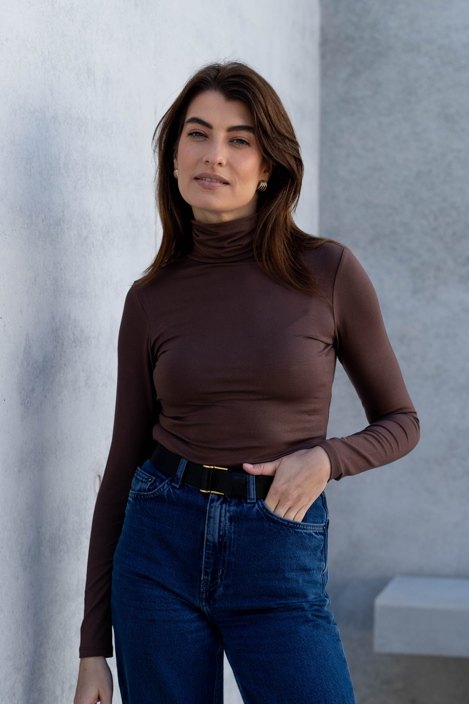 Roll Neck Micro Modal Top