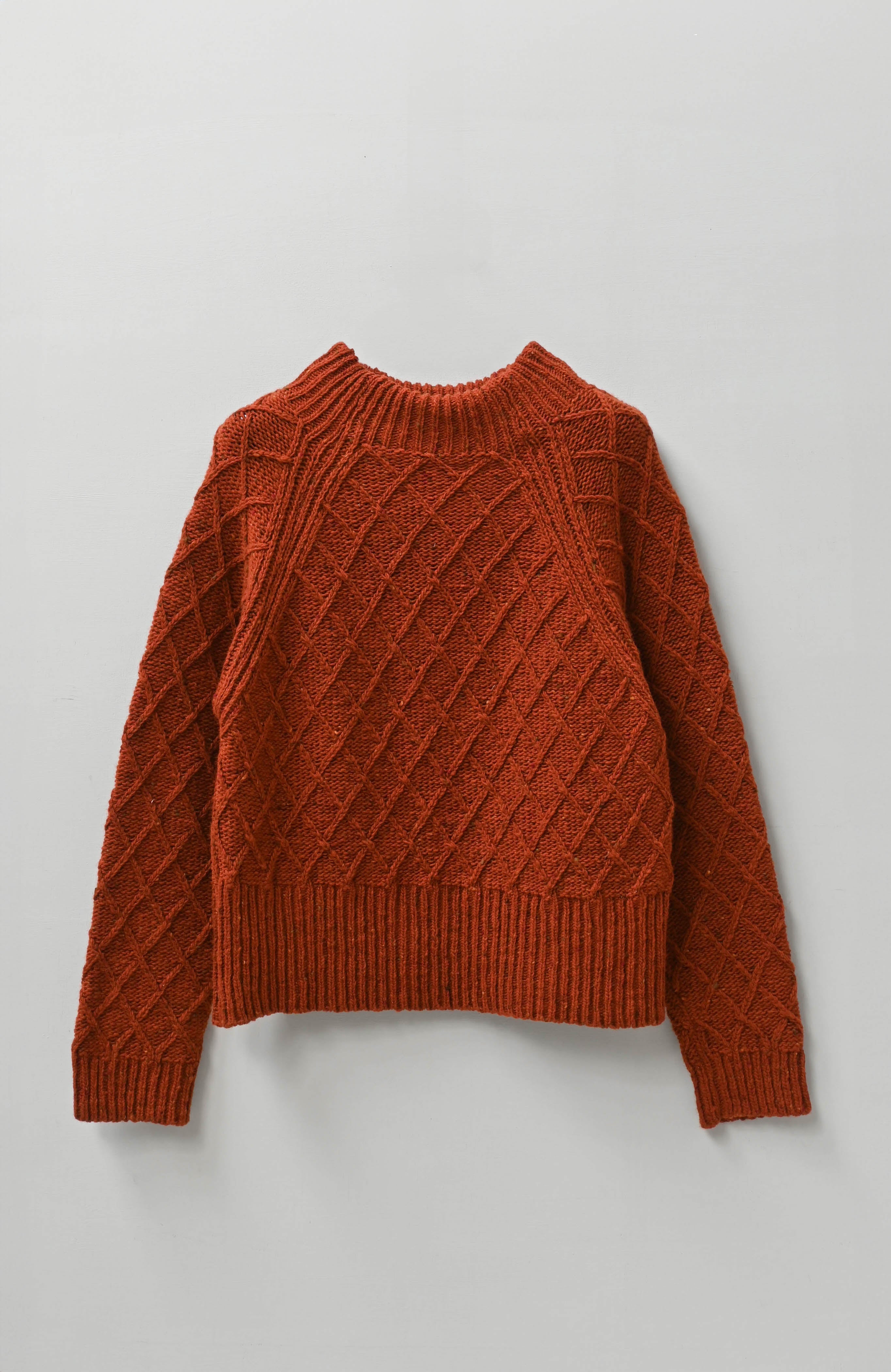 The Blisco Donegal Aran Sweater in Copper