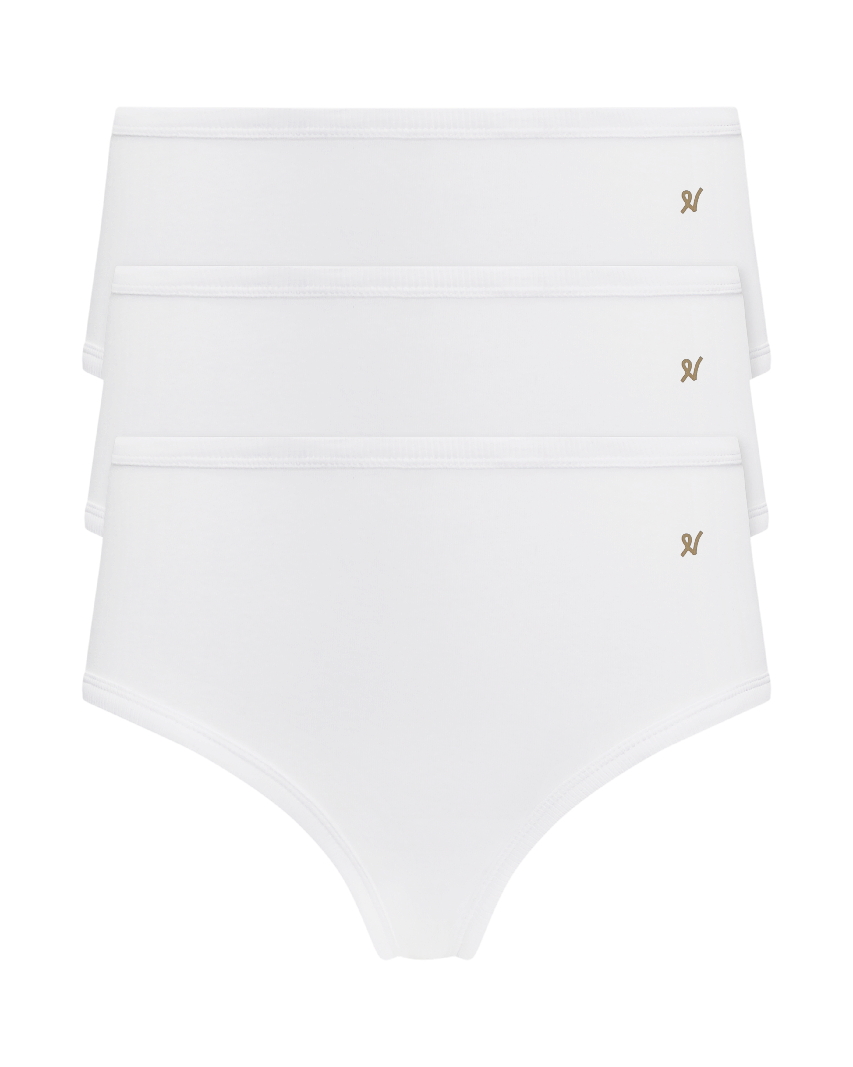 The Organic Cotton Midi Brief 3 Pack - Cotton White