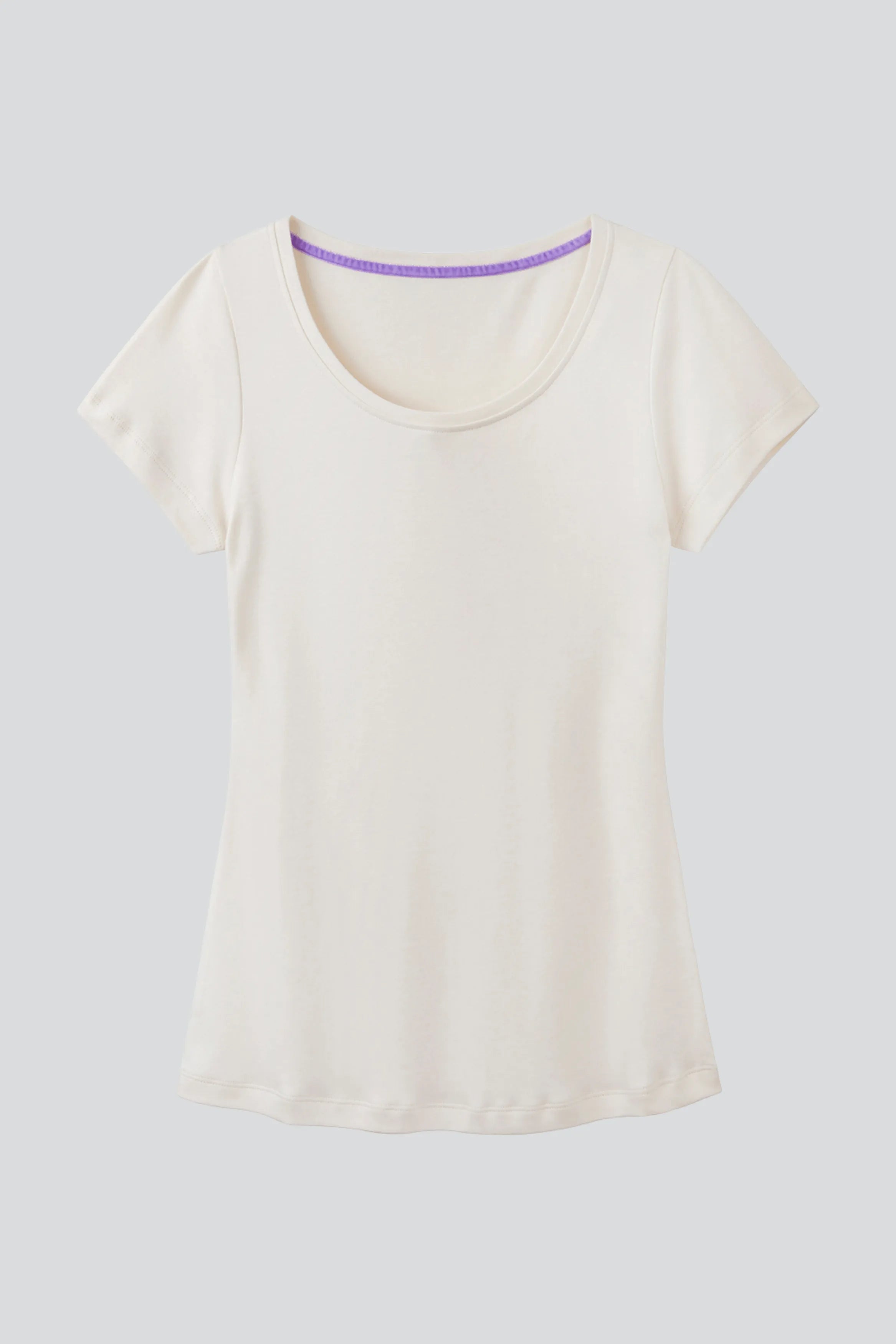 Scoop Neck Cotton Modal Blend T-Shirt