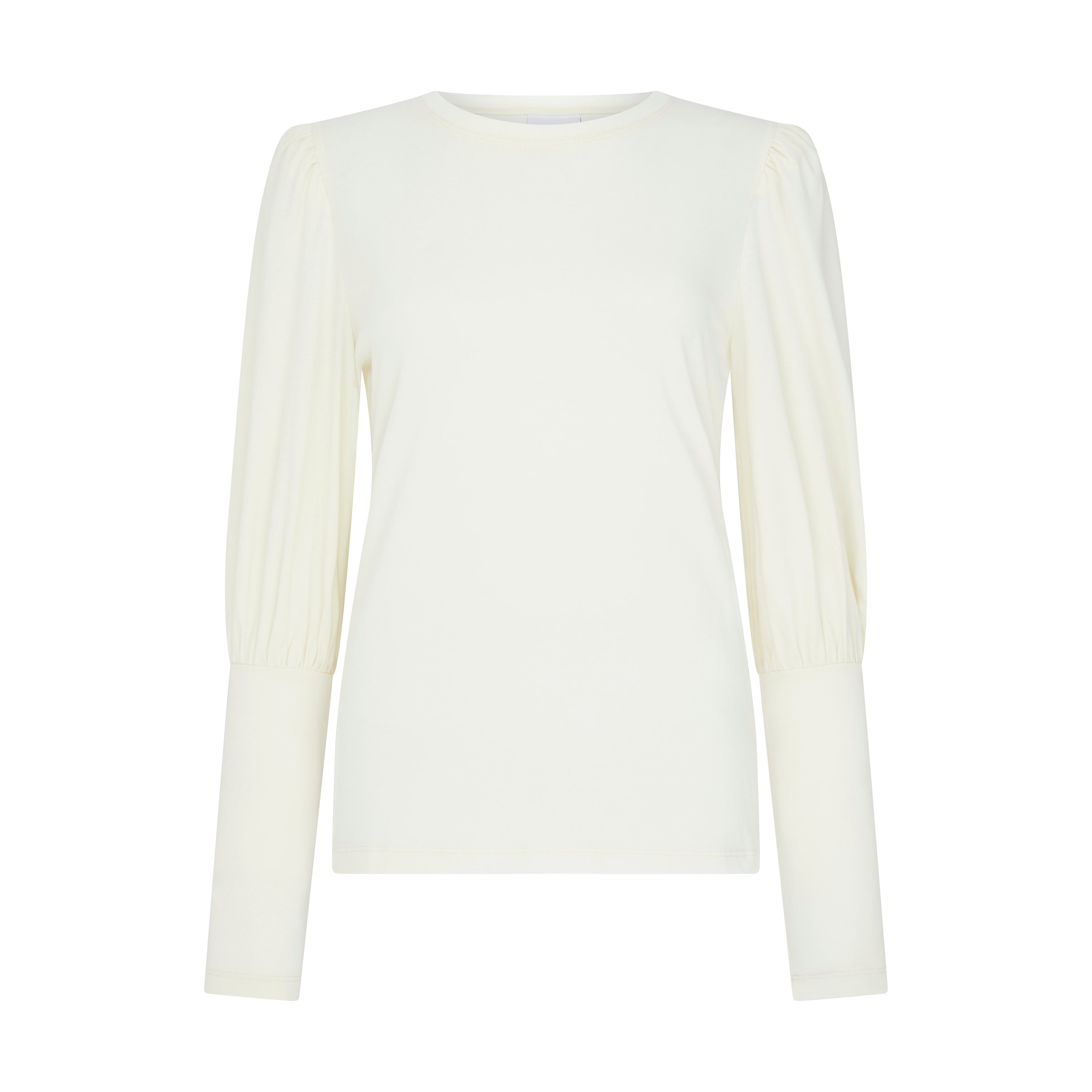 DIANA-CREW NECK LONG PUFF SLEEVE T-SHIRT WITH NARROW ARMS