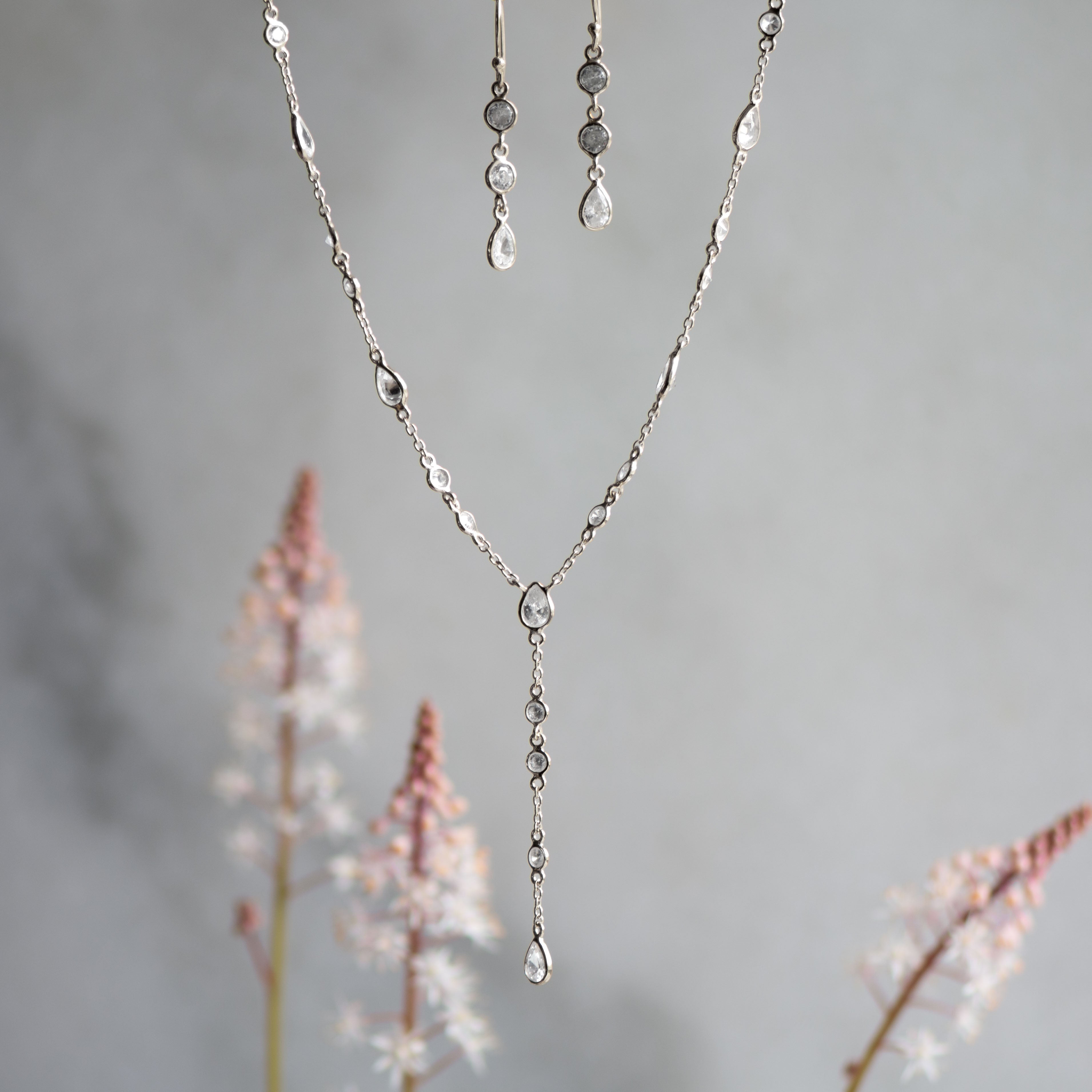 Triple Drop in Silver and Zirconia