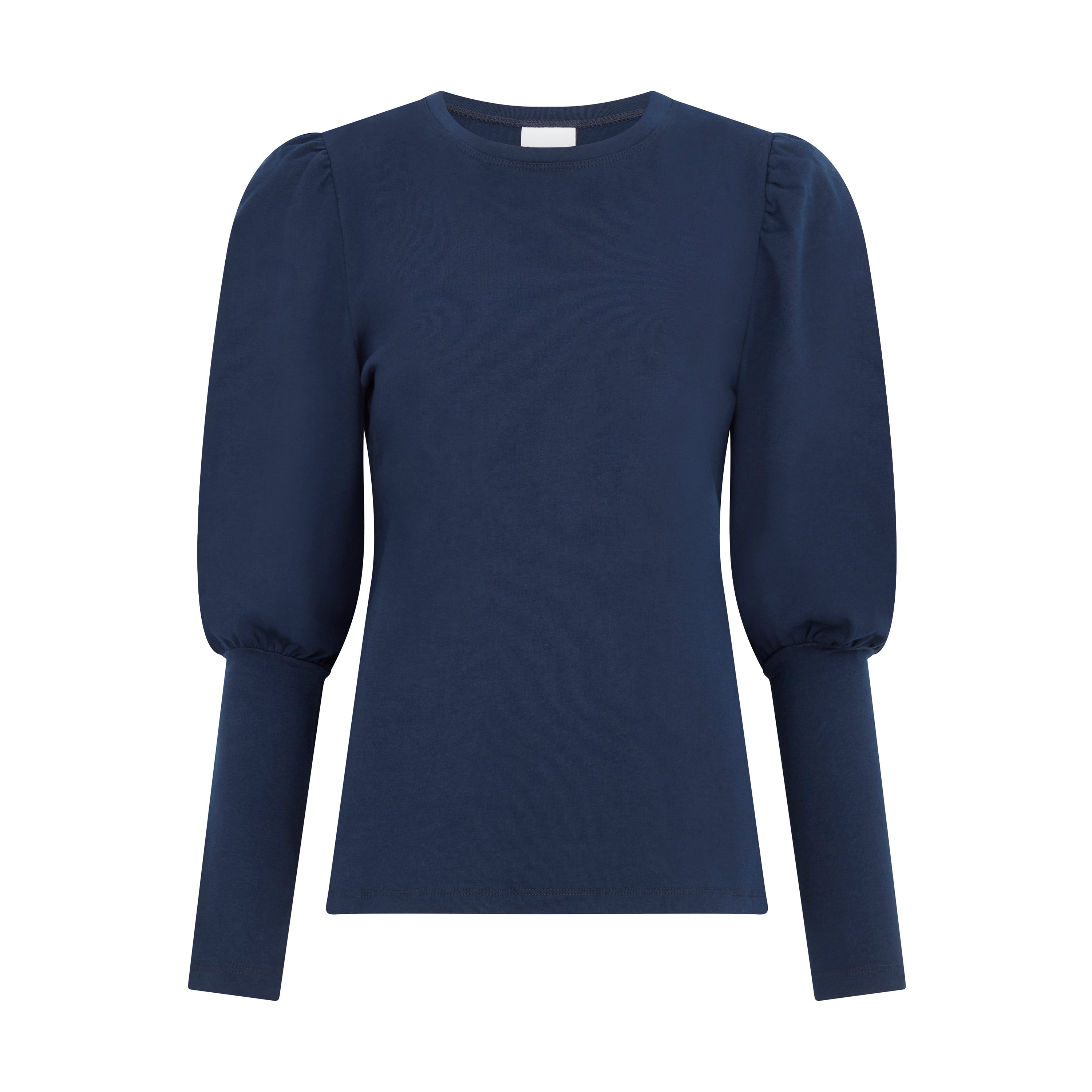 DIANA-CREW NECK LONG PUFF SLEEVE T-SHIRT WITH NARROW ARMS